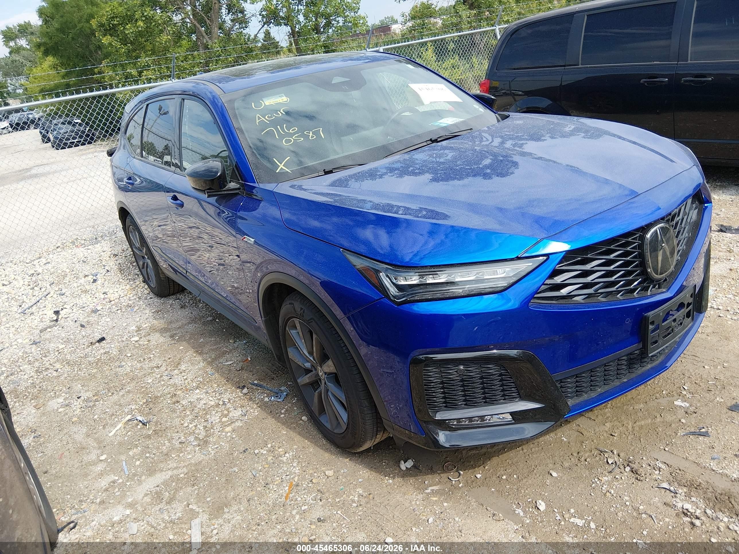2025 Acura MDX VIN 5J8YE1H07SL025317 — IAAI salvage auction photo