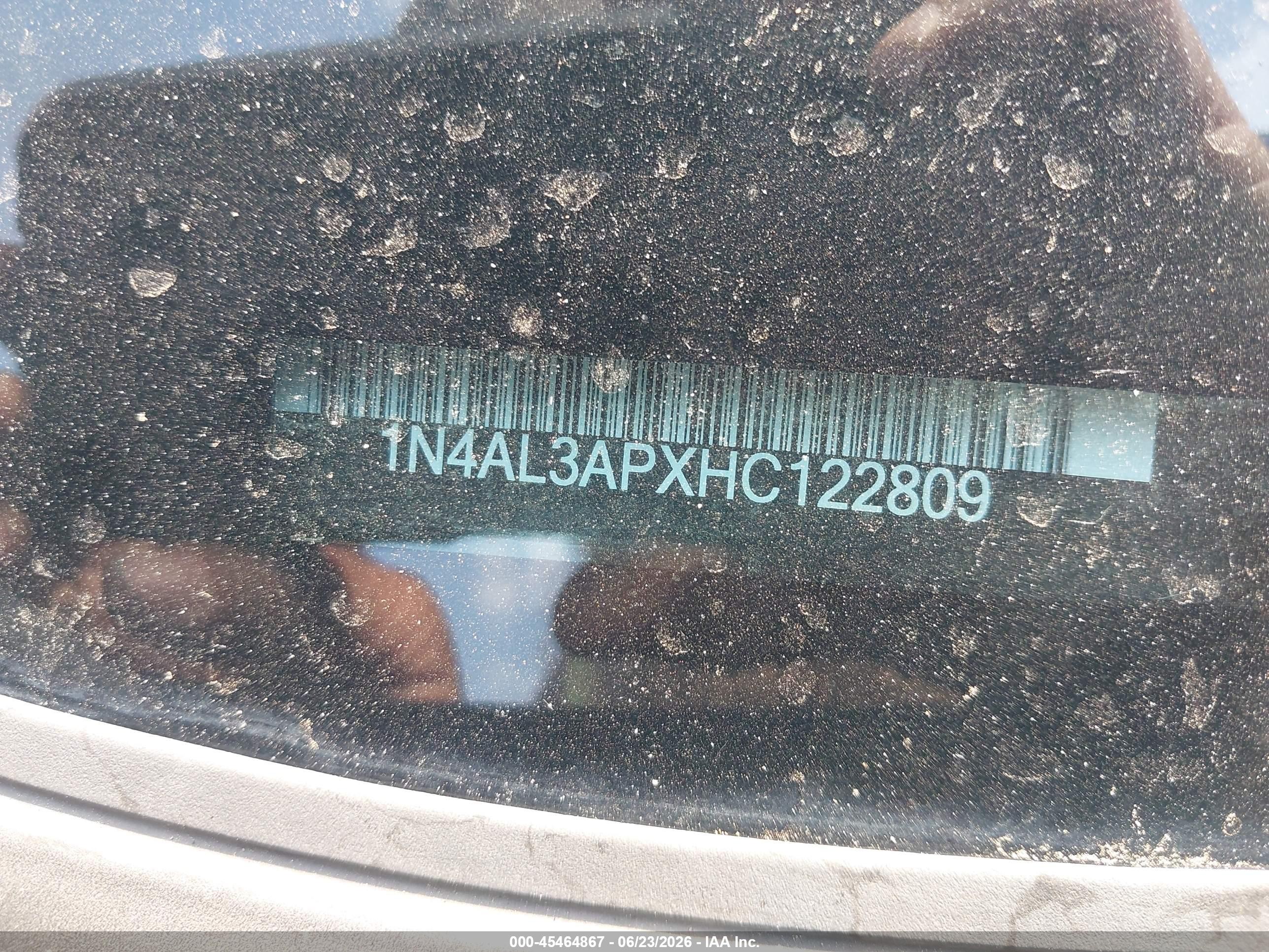 2017 Nissan Altima VIN 1N4AL3APXHC122809 IAAI salvage auction — Normal Wear, Rebuilt/Restored (Utah), sold $1,100 on 2026-07-09 (photo 9)