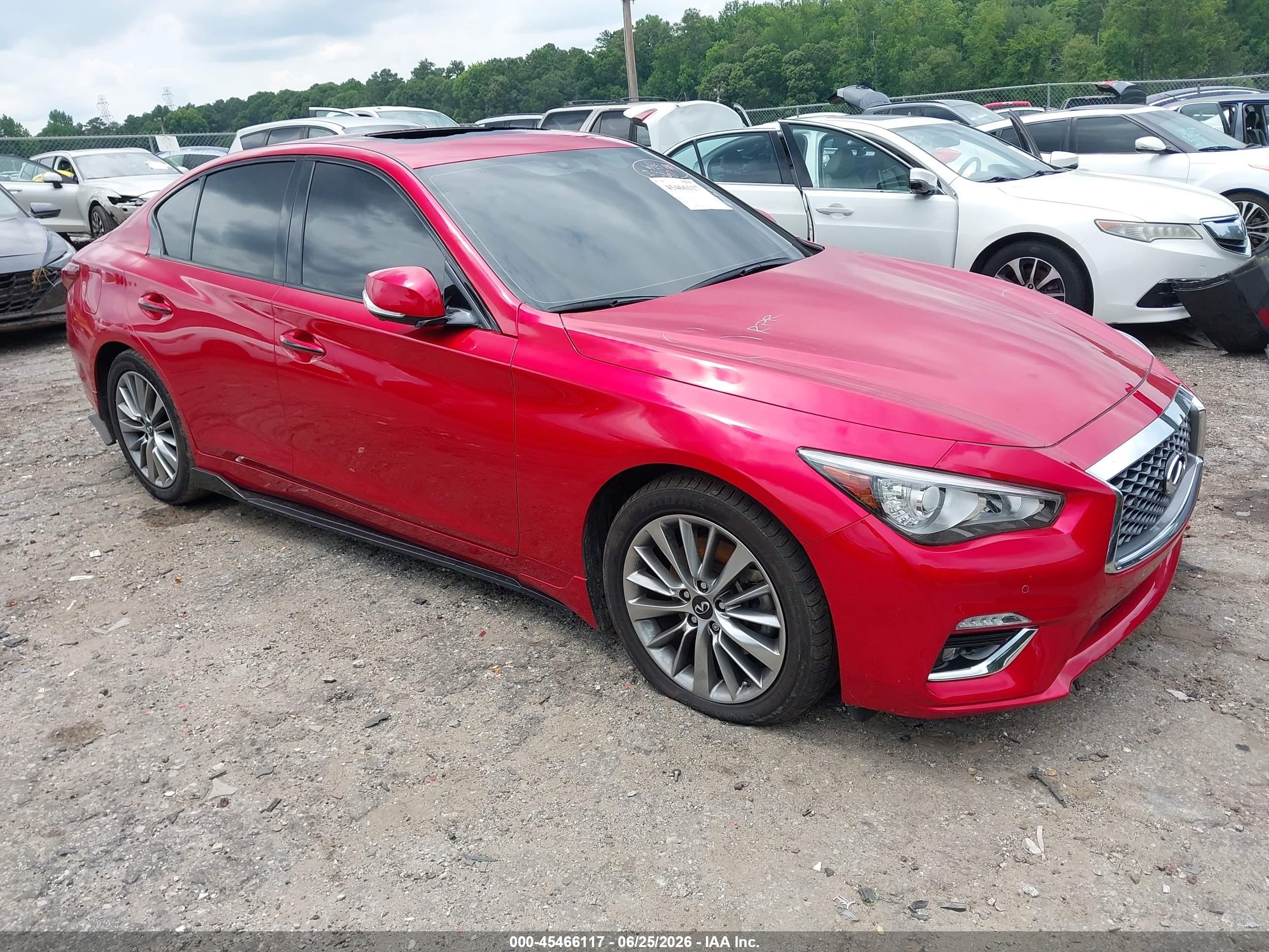 2022 Infiniti Q50 VIN JN1EV7BP4NM311105 — IAAI salvage auction photo