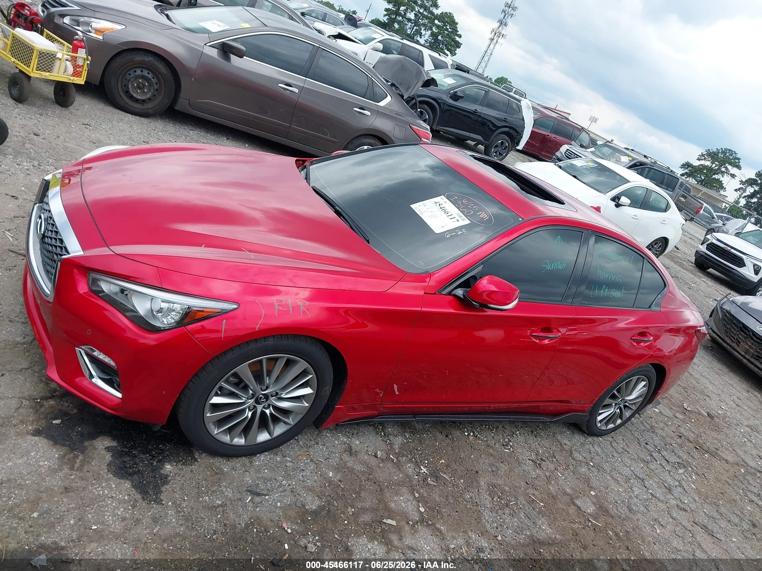 2022 Infiniti Q50 VIN JN1EV7BP4NM311105 IAAI salvage auction — Top/Roof, Salvage (Georgia), sold $7,750 on 2026-09-09 (photo 6)