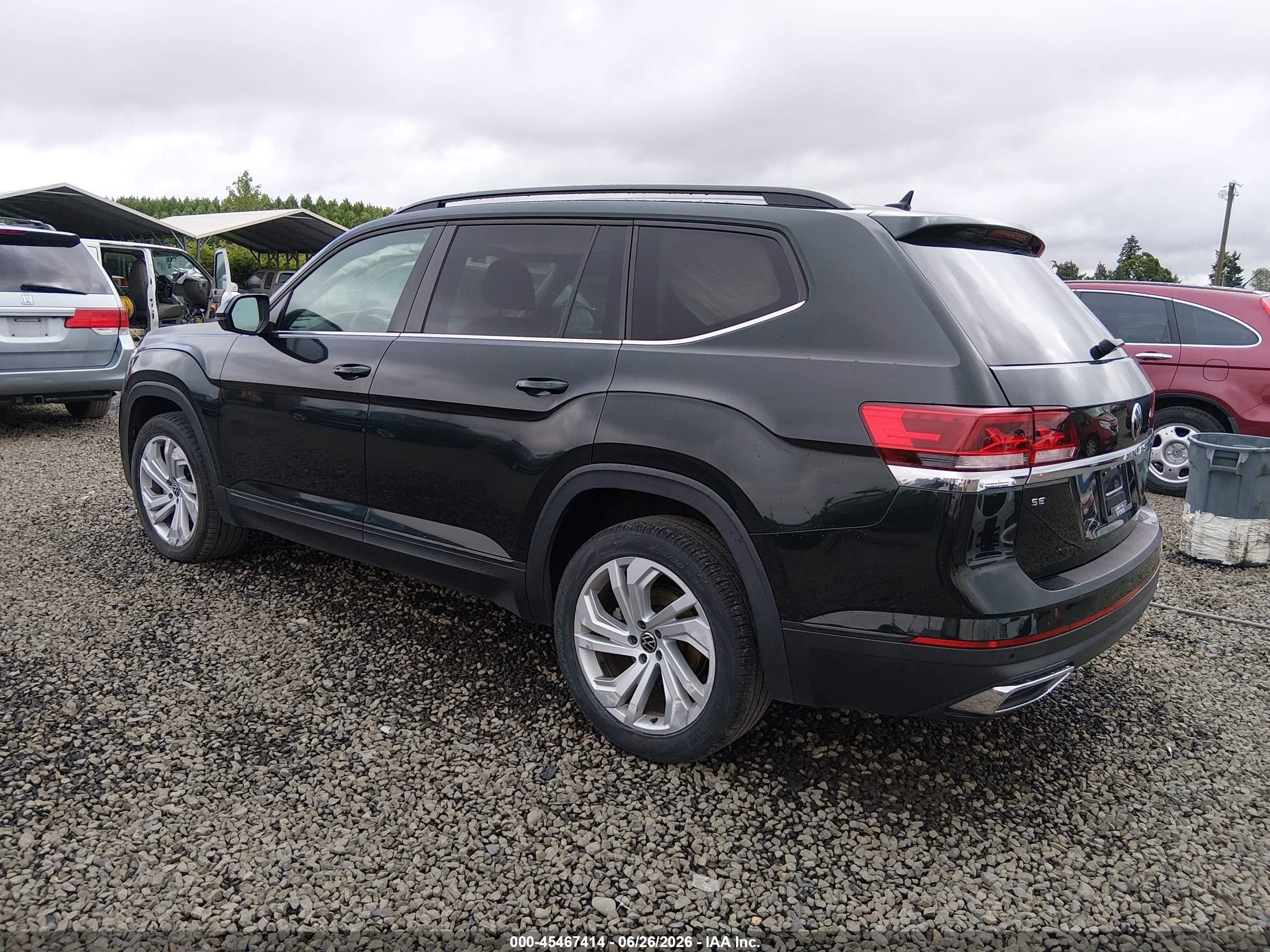 2022 Volkswagen Atlas VIN 1V2HP2CA8NC503424 IAAI salvage auction — Undercarriage, Salvage (Oregon), sold $7,100 on 2026-09-11 (photo 3)