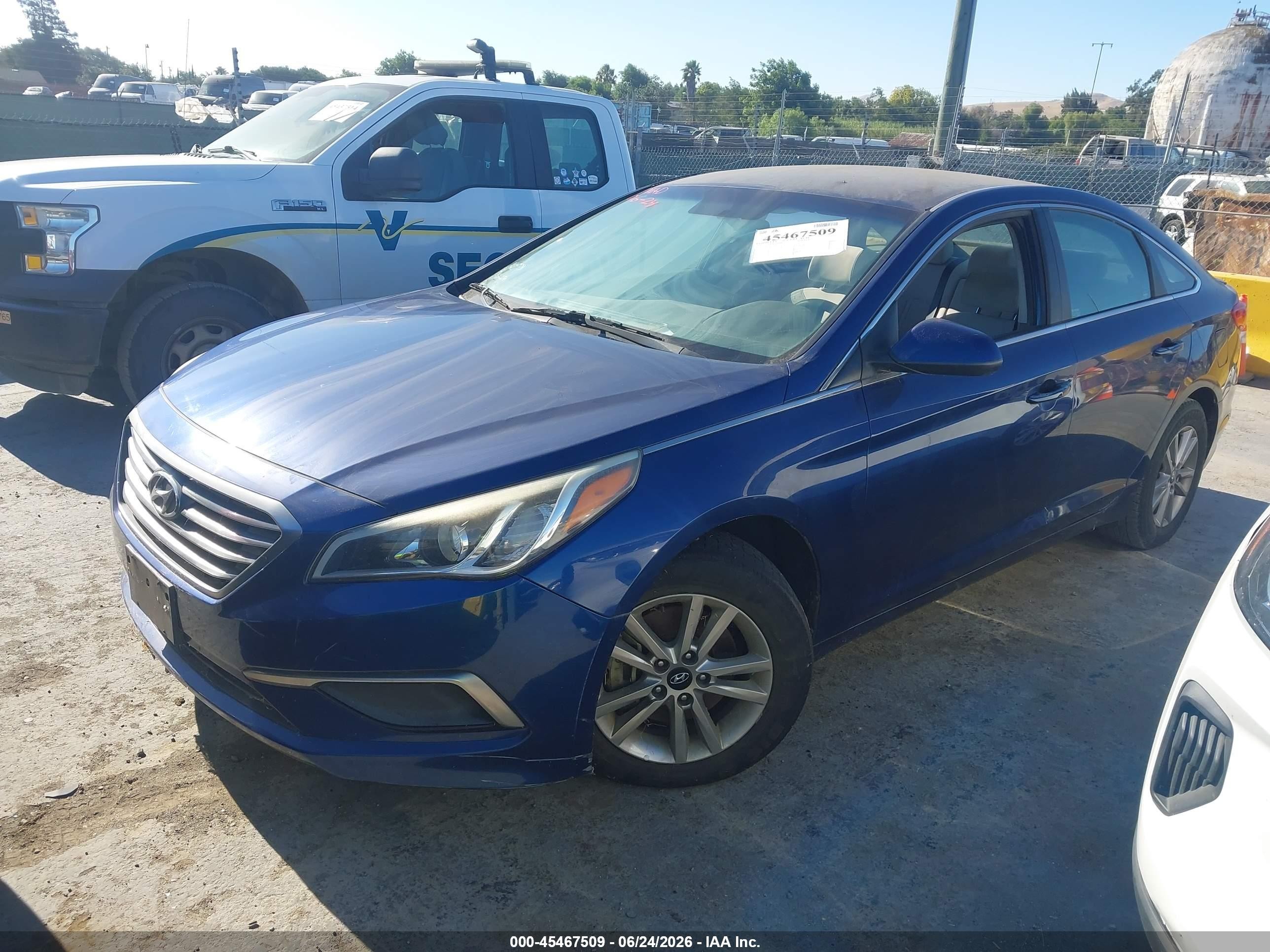 2016 Hyundai Sonata VIN 5NPE24AF3GH331341 IAAI salvage auction — Normal Wear, Clear - Dealer Only (California), sold $1,775 on 2026-07-06 (photo 2)