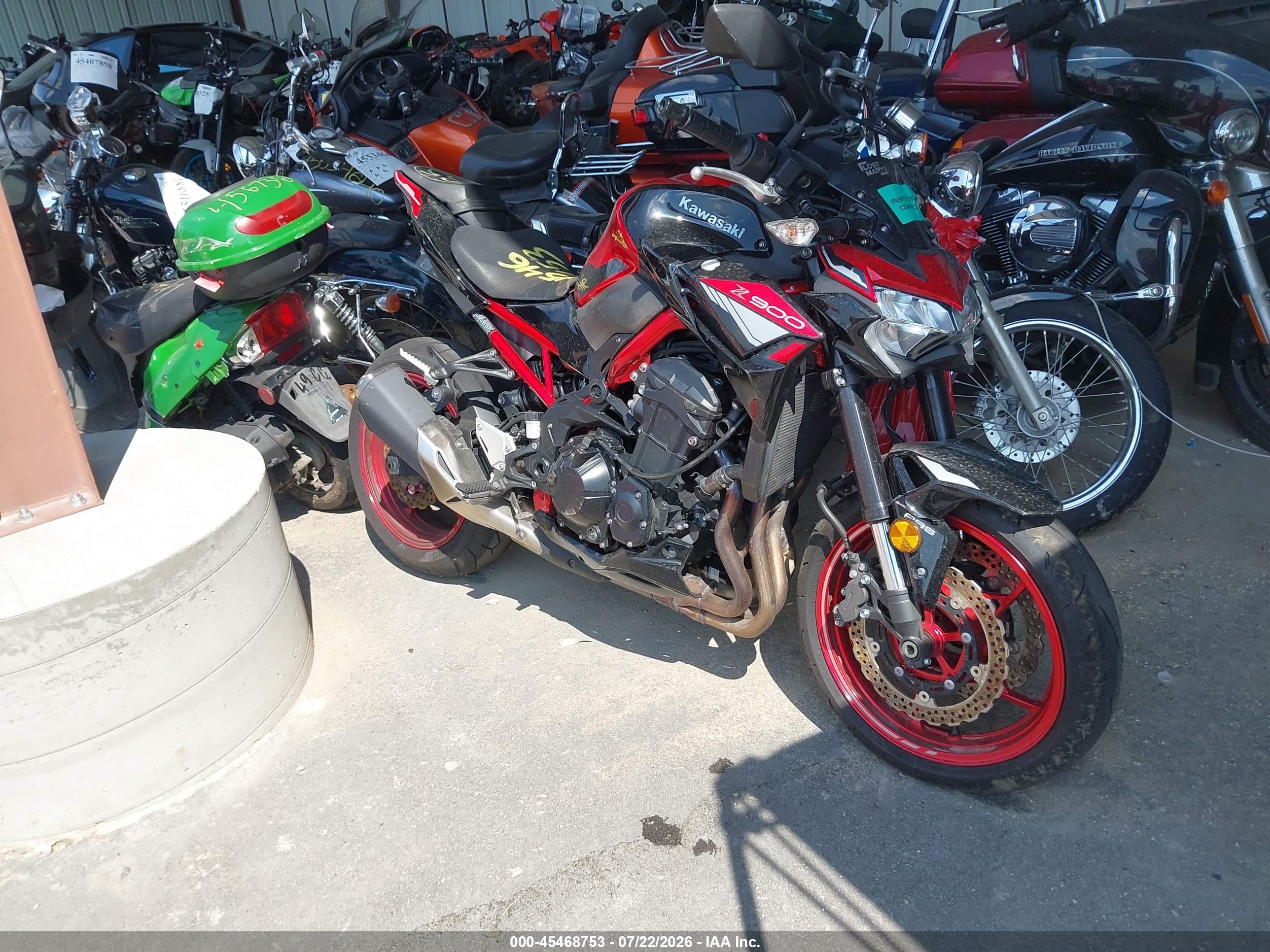 2024 Kawasaki ZR900 VIN ML5ZRDF1XRDA71634 IAAI salvage auction — Unknown, Salvage (Illinois), sold $3,550 on 2026-09-09 (photo 1)