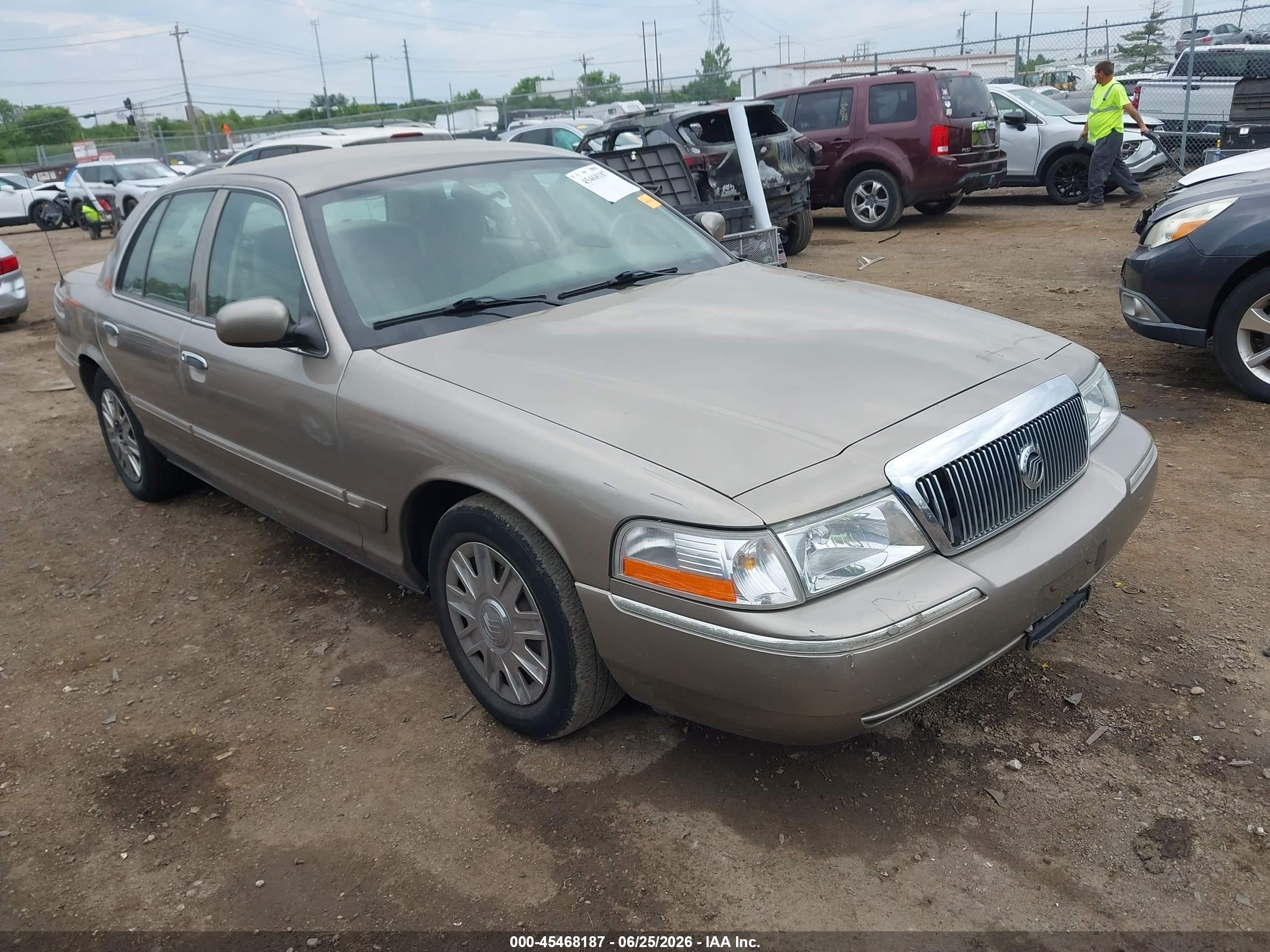2005 Mercury Grand marquis VIN 2MEFM74W55X663321 IAAI salvage auction — Unknown, Salvage (Ohio), sold $350 on 2026-09-26 (photo 1)