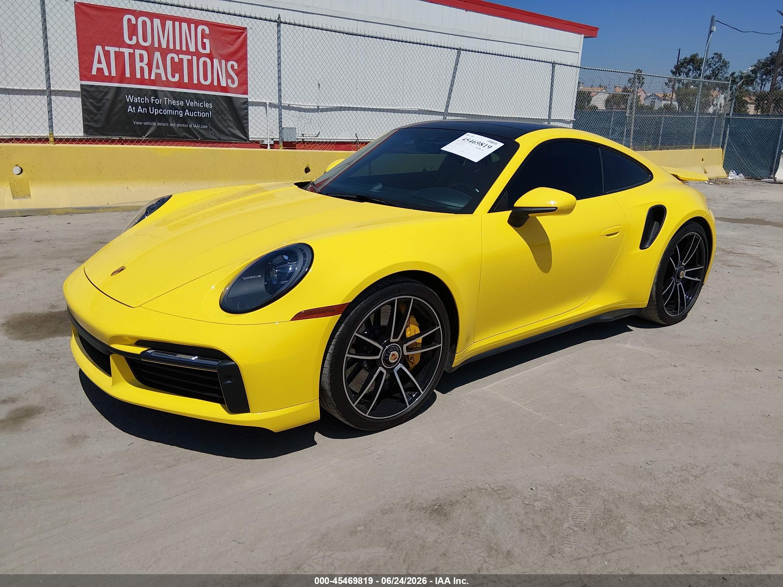 2022 Porsche 911 VIN WP0AD2A91NS255219 IAAI salvage auction — Unknown, Clear (North Carolina), sold $96,250 on 2026-07-01 (photo 2)