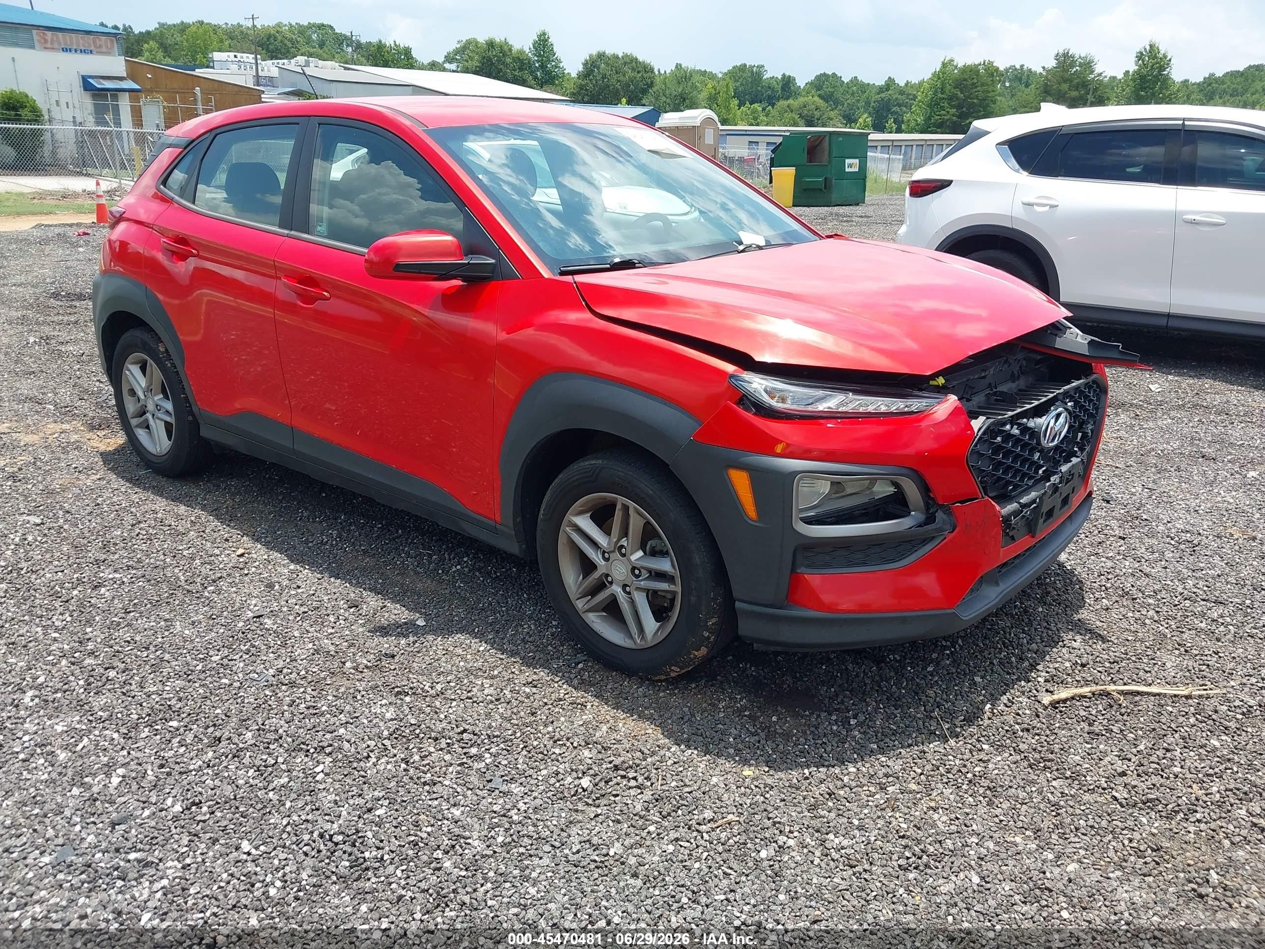 2020 Hyundai Kona VIN KM8K12AA9LU529092 IAAI salvage auction — Front End, Clear (South Carolina), sold $2,500 on 2026-09-08 (photo 1)