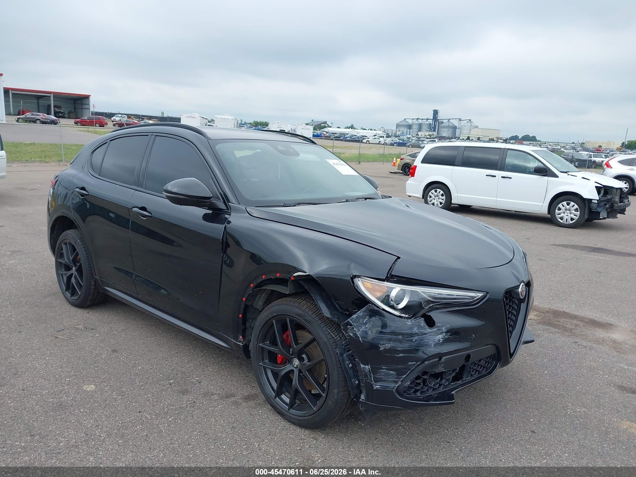 2021 Alfa Romeo Stelvio VIN ZASPAKBN1M7D14664 — IAAI salvage auction photo