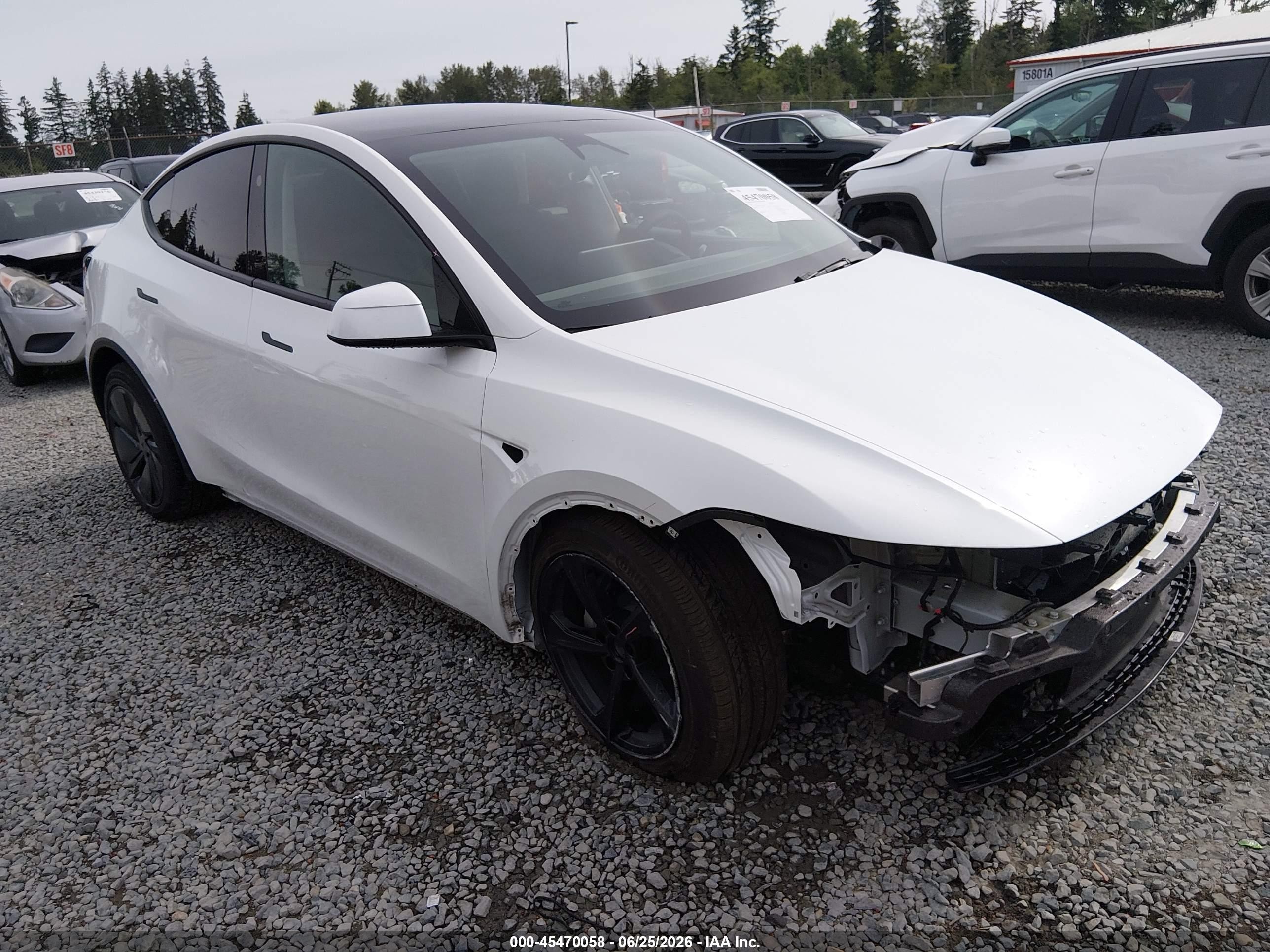 2026 Tesla Model Y VIN 7SAYGDEE8TF426294 IAAI salvage auction — Front End, Bill Of Sale (Washington), sold $21,100 on 2026-09-12 (photo 1)