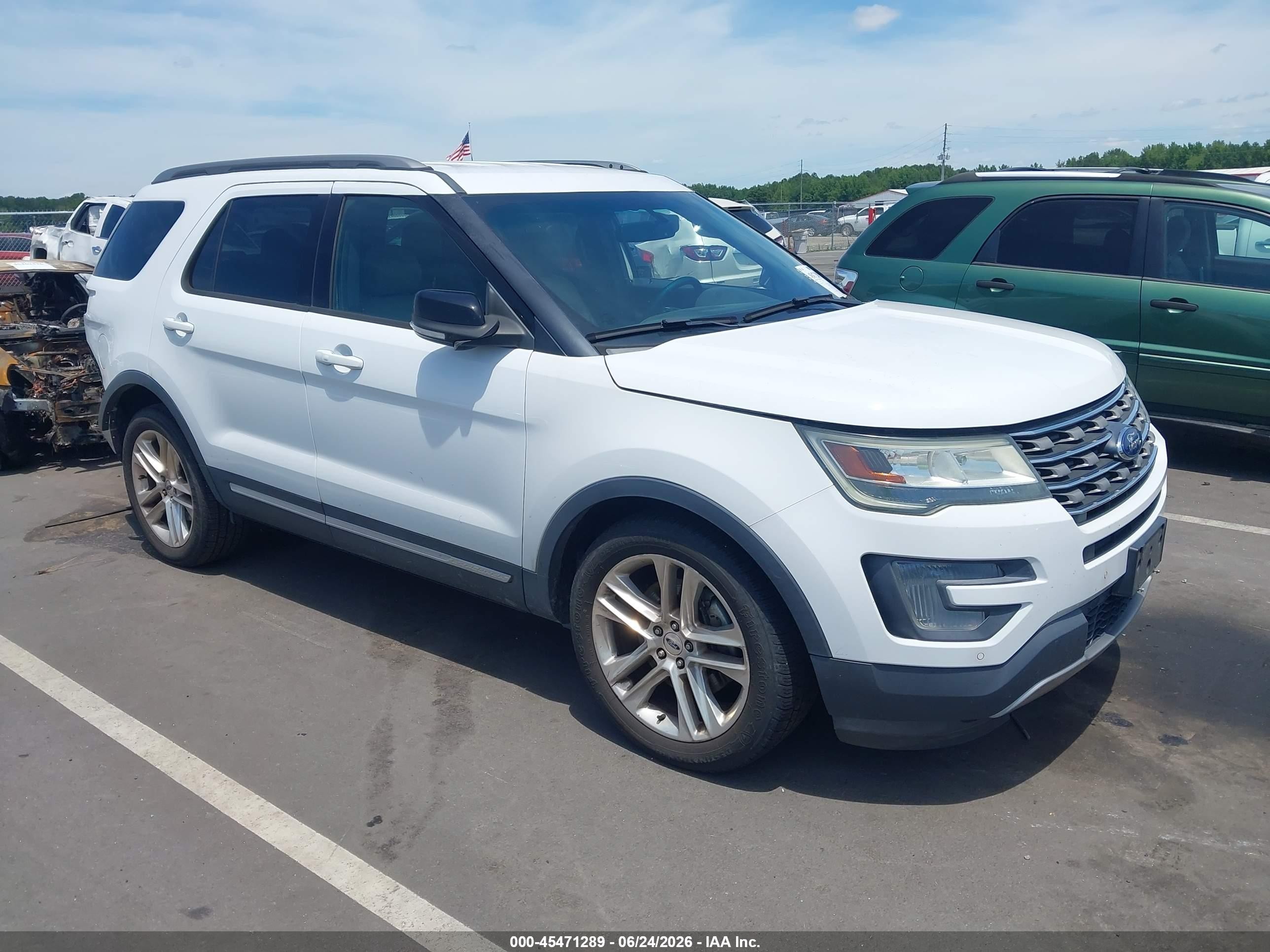 2016 Ford Explorer VIN 1FM5K7D86GGB83782 IAAI salvage auction — Rear End, Salvage (North Carolina), sold $2,550 on 2026-07-10 (photo 1)