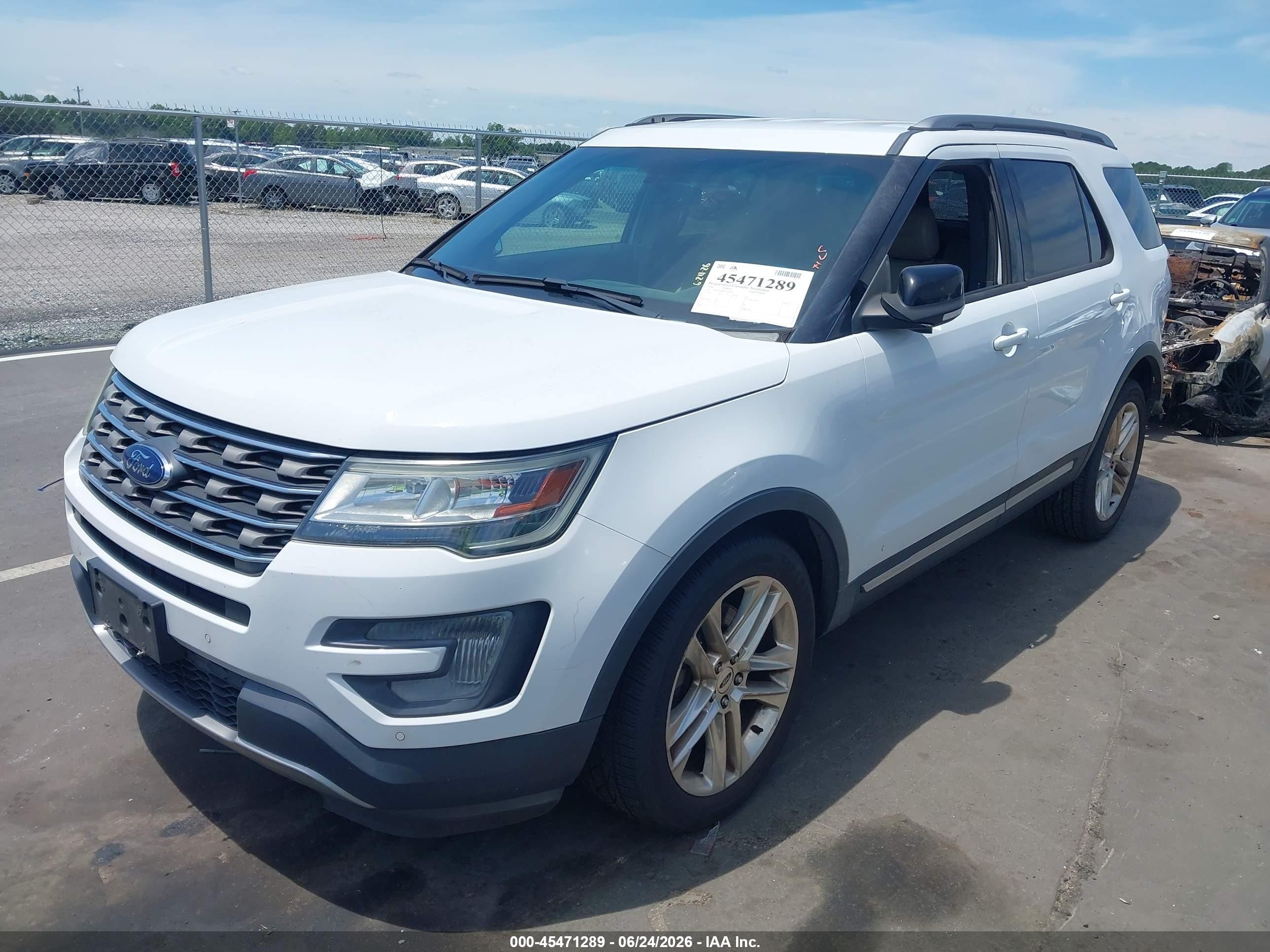 2016 Ford Explorer VIN 1FM5K7D86GGB83782 IAAI salvage auction — Rear End, Salvage (North Carolina), sold $2,550 on 2026-07-10 (photo 2)