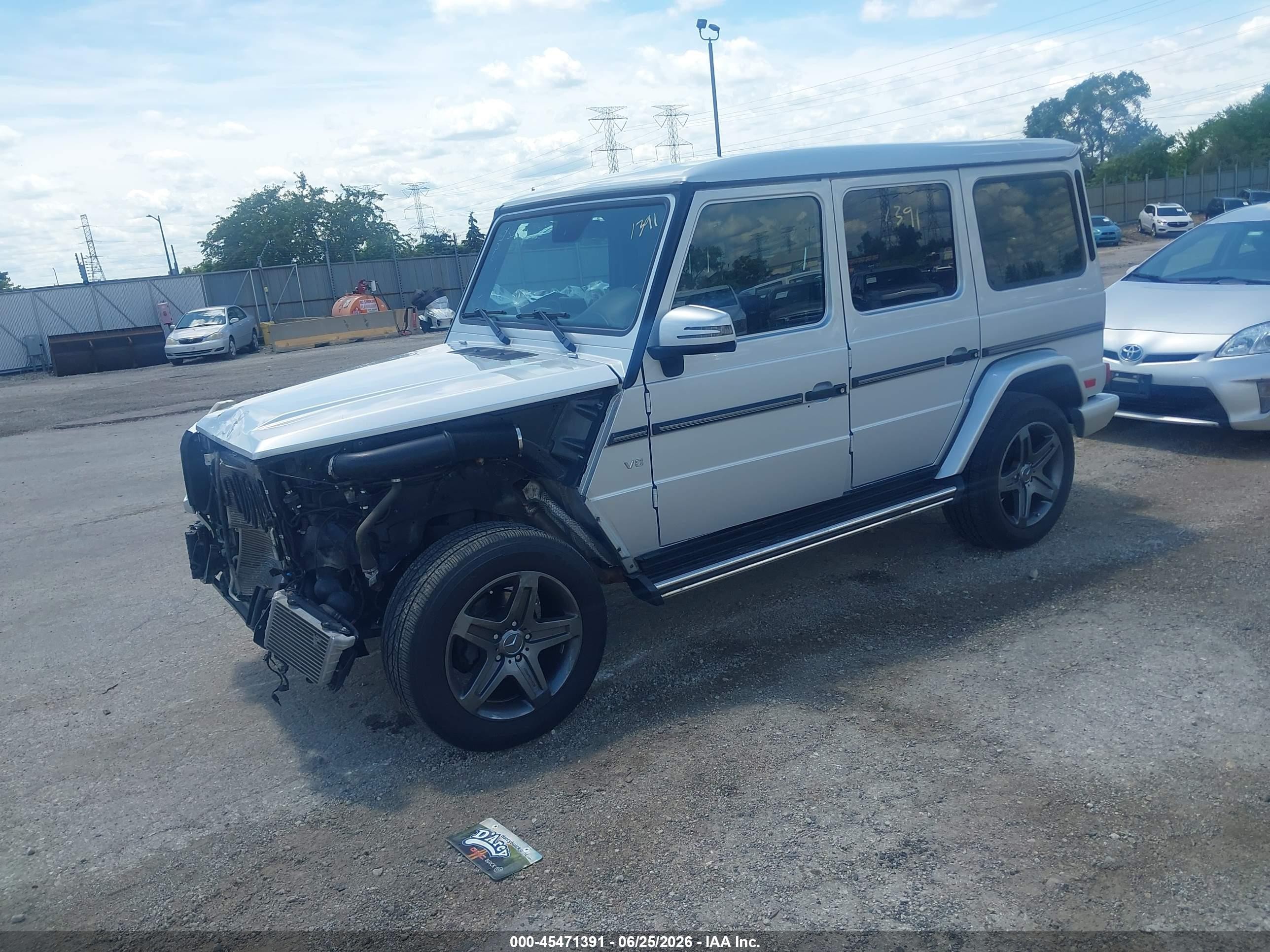 2017 Mercedes-Benz G-Class VIN WDCYC3KF9HX275604 IAAI salvage auction — Front End, Salvage (Illinois), sold $23,500 on 2026-08-23 (photo 2)