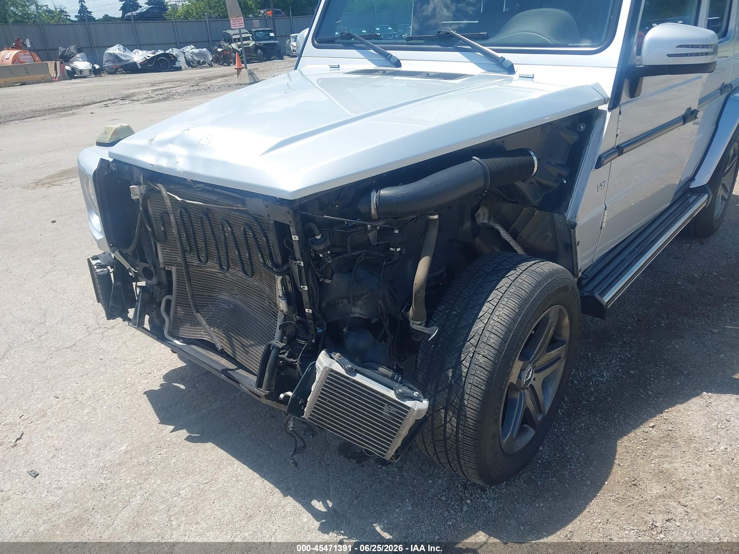 2017 Mercedes-Benz G-Class VIN WDCYC3KF9HX275604 IAAI salvage auction — Front End, Salvage (Illinois), sold $23,500 on 2026-08-23 (photo 6)