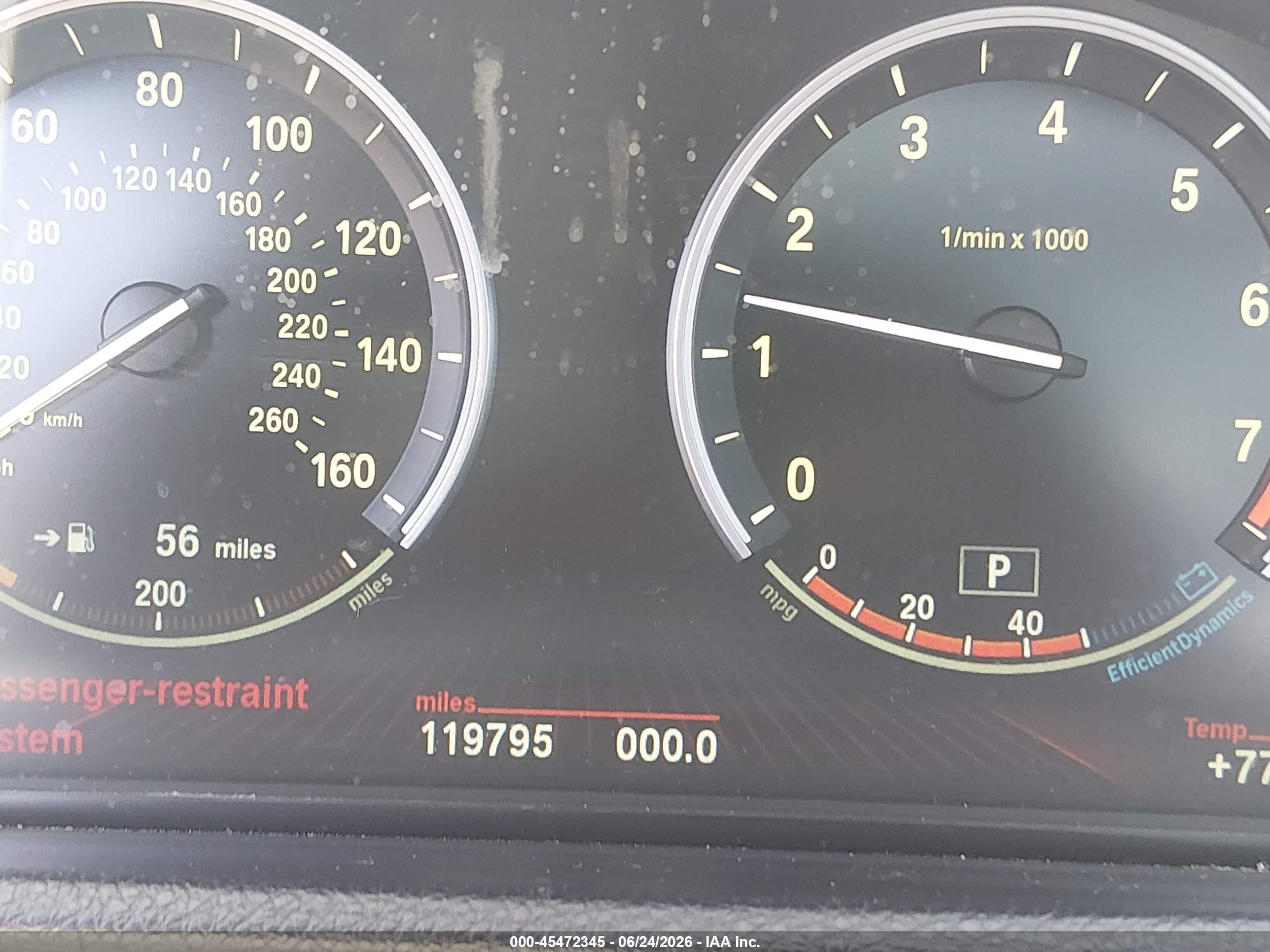2011 BMW 5 Series VIN WBASN4C57BC210005 IAAI salvage auction — Normal Wear, Clear (Texas), sold $1,100 on 2026-07-09 (photo 7)