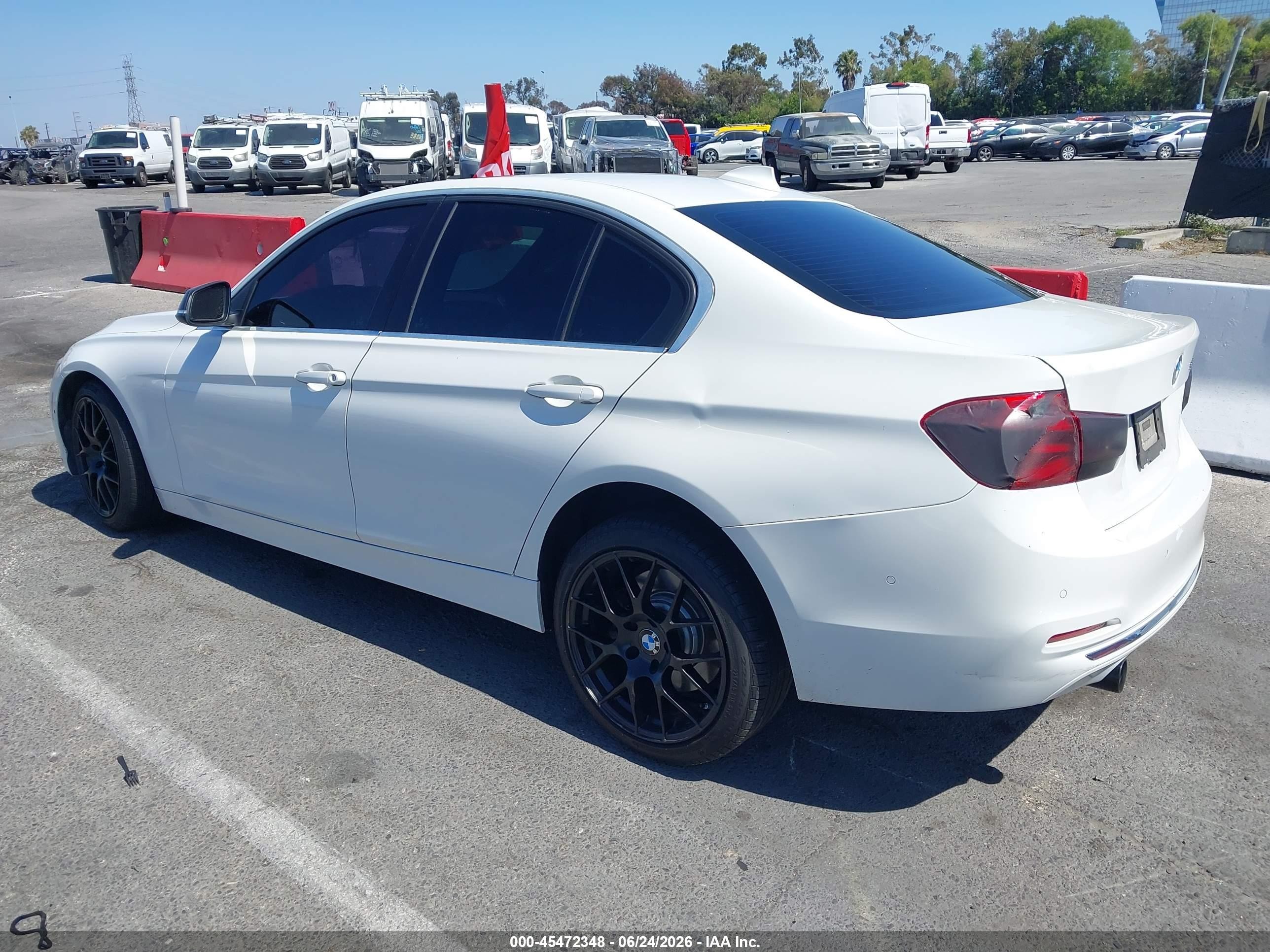 2016 BMW 3 Series VIN WBA8B3C59GK383468 IAAI salvage auction — Side, Salvage (California), sold $3,975 on 2026-07-09 (photo 3)