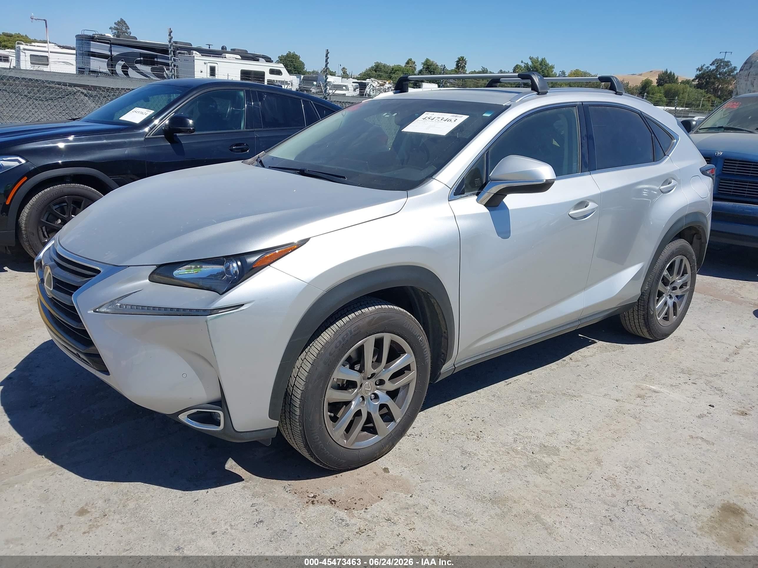 2016 Lexus NX 200t VIN JTJBARBZ9G2054723 IAAI salvage auction — Unknown, Salvage (California), sold $4,950 on 2026-07-09 (photo 2)