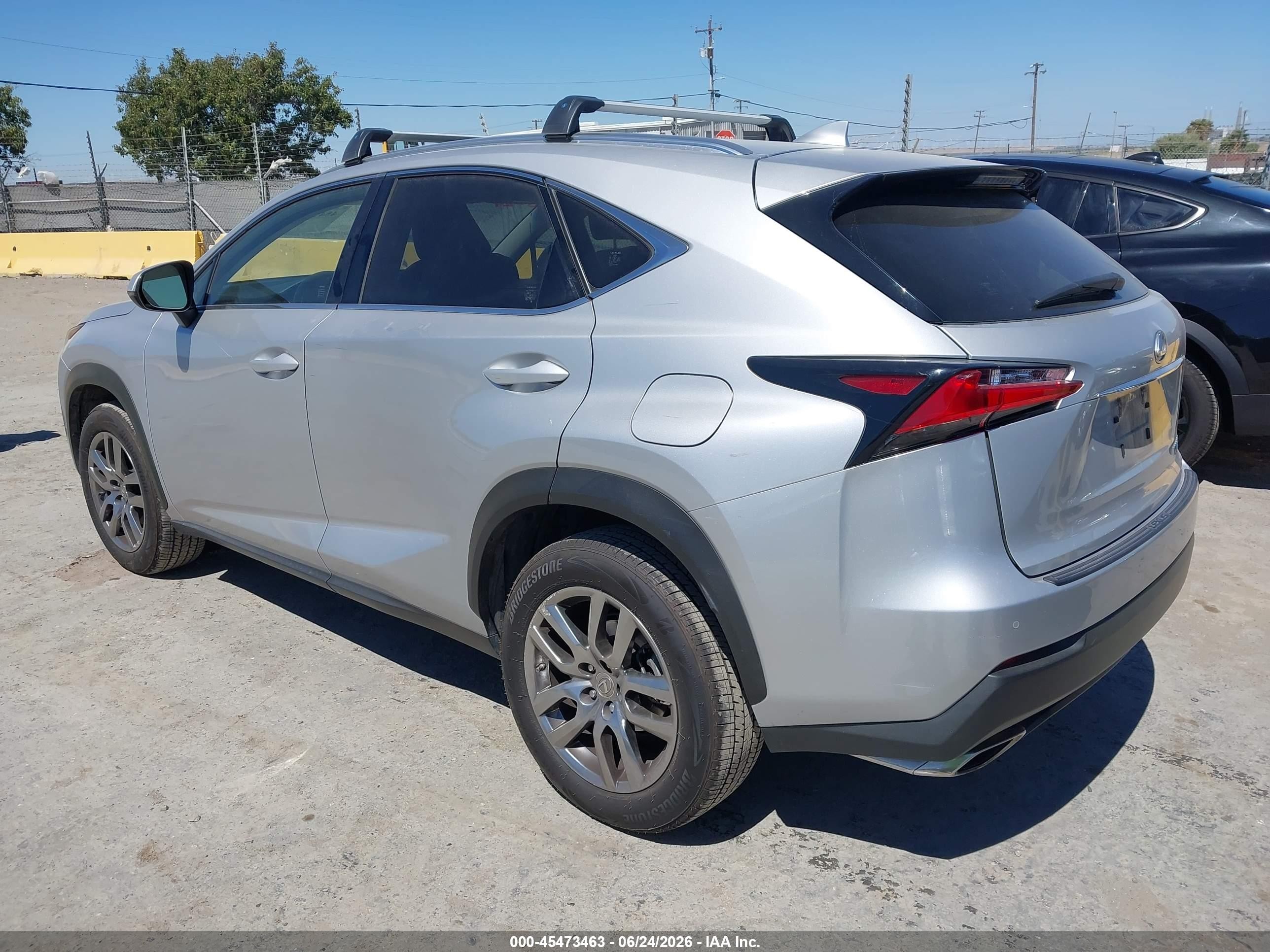 2016 Lexus NX 200t VIN JTJBARBZ9G2054723 IAAI salvage auction — Unknown, Salvage (California), sold $4,950 on 2026-07-09 (photo 3)