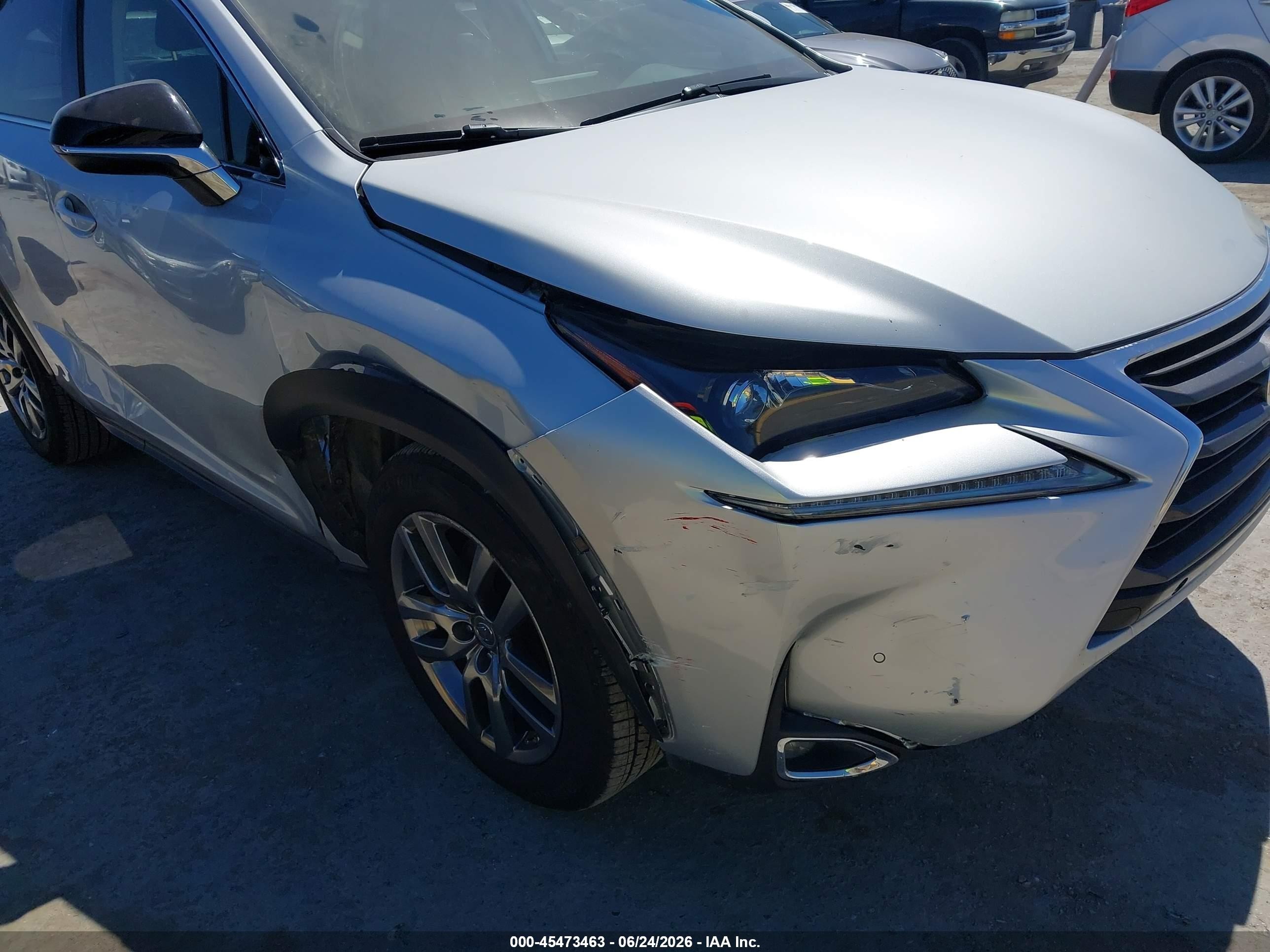 2016 Lexus NX 200t VIN JTJBARBZ9G2054723 IAAI salvage auction — Unknown, Salvage (California), sold $4,950 on 2026-07-09 (photo 6)