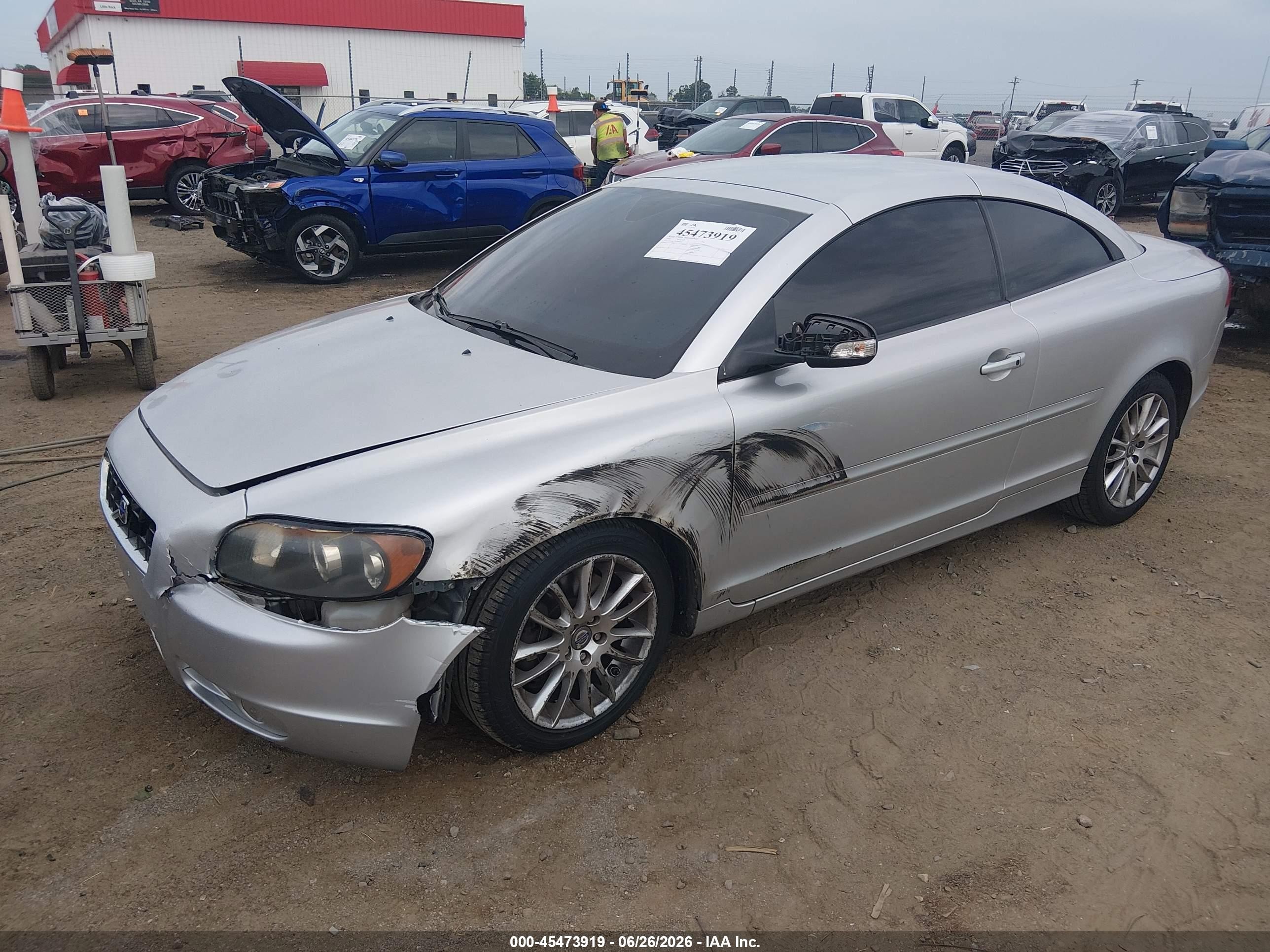 2008 Volvo C70 VIN YV1MC67238J052791 IAAI salvage auction — Front End, Clear (Arkansas), sold $350 on 2026-09-09 (photo 2)