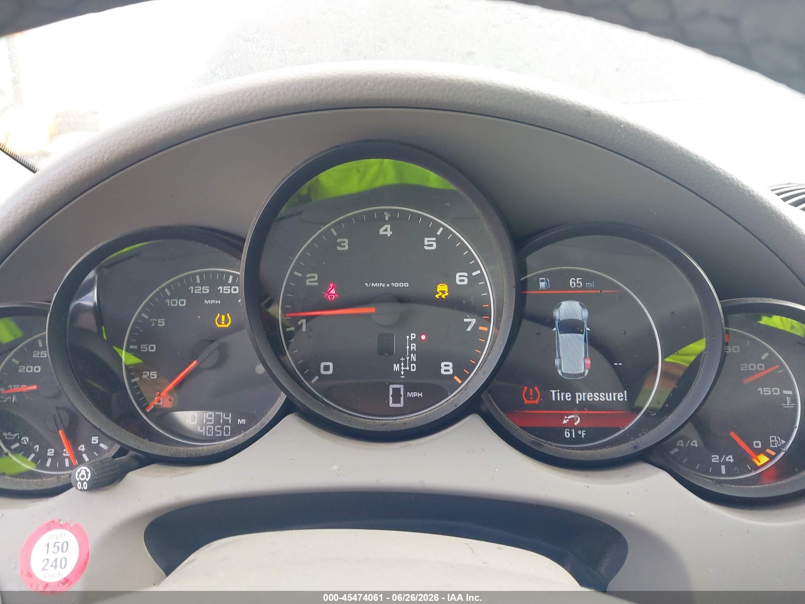 2012 Porsche Cayenne VIN WP1AA2A28CLA09706 IAAI salvage auction — Side, Salvage (California), sold $2,750 on 2026-07-09 (photo 7)