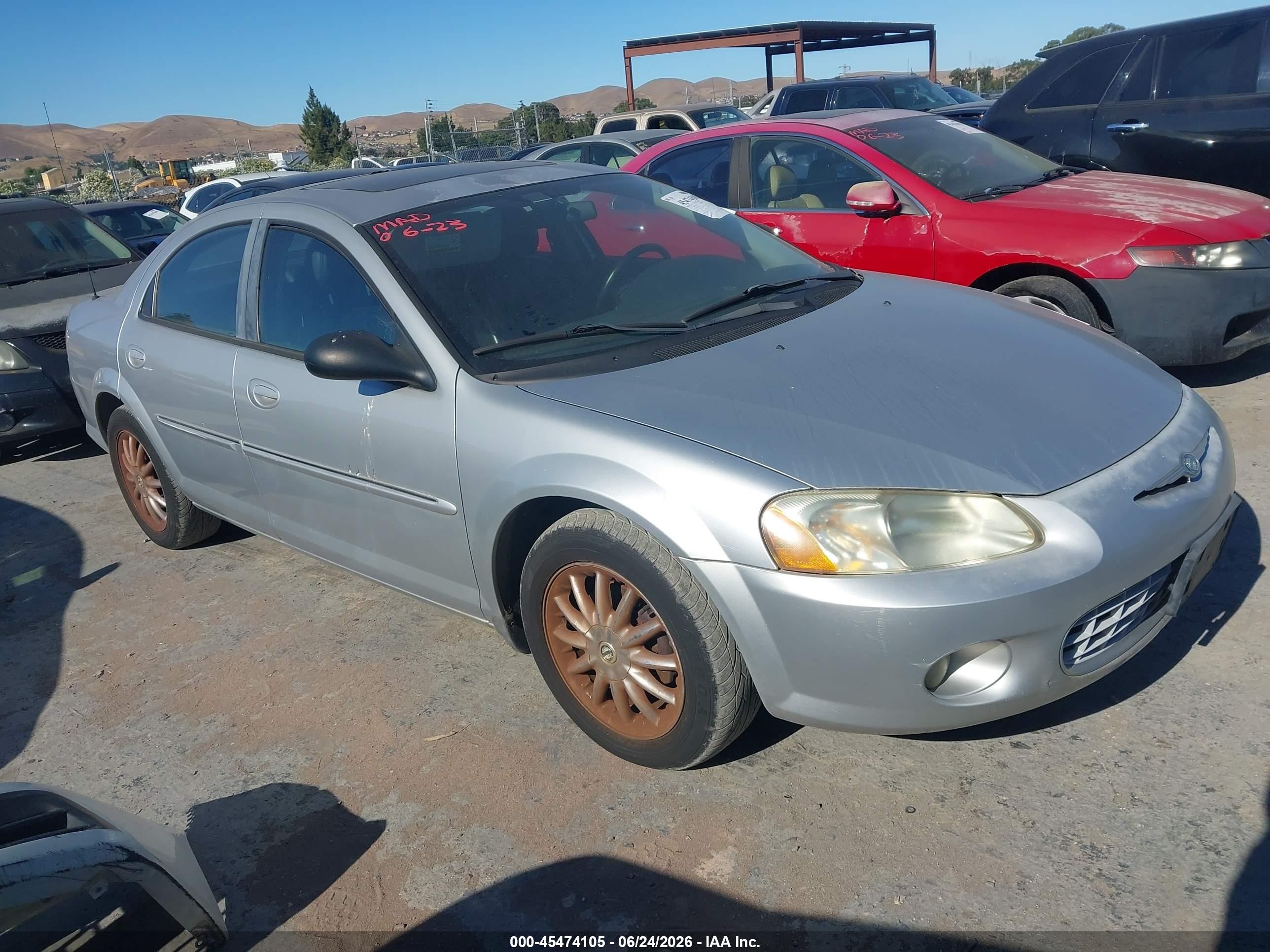 2002 Chrysler Sebring VIN 1C3AL56R72N188525 IAAI salvage auction — Normal Wear, Clear - Dealer Only (California), sold $350 on 2026-07-02 (photo 1)