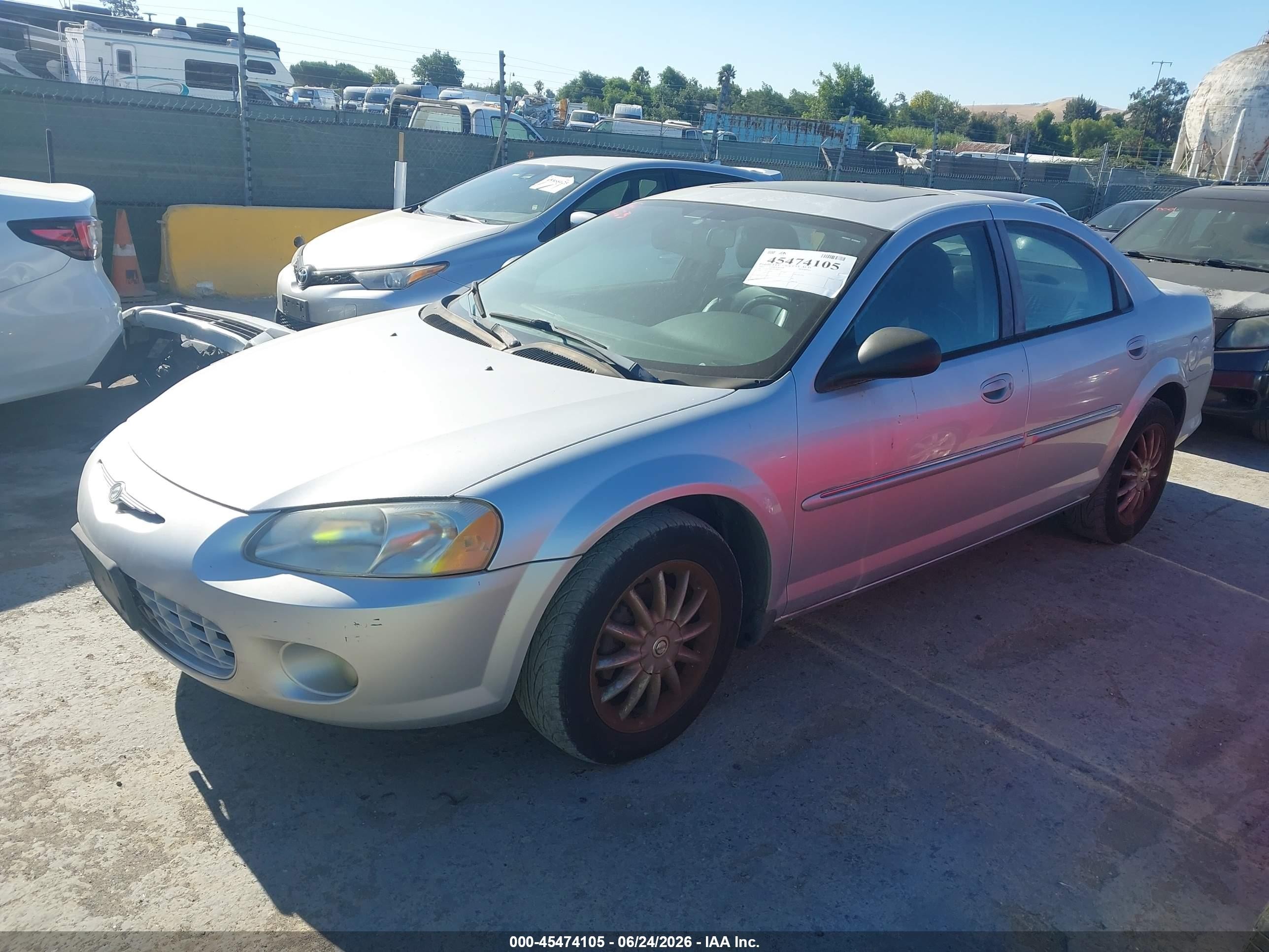 2002 Chrysler Sebring VIN 1C3AL56R72N188525 IAAI salvage auction — Normal Wear, Clear - Dealer Only (California), sold $350 on 2026-07-02 (photo 2)