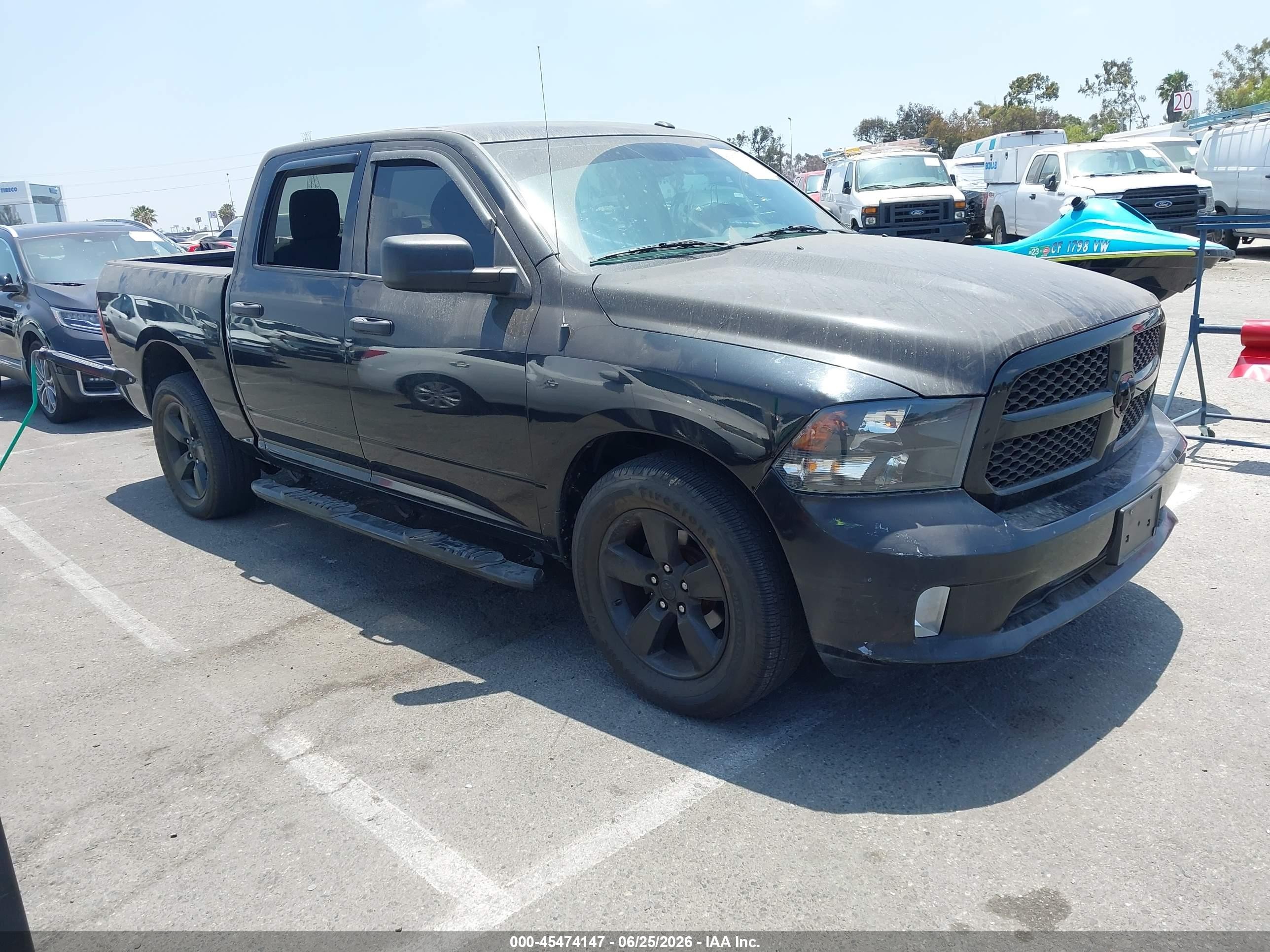 2016 Ram 1500 VIN 3C6RR6KTXGG171486 IAAI salvage auction — Theft, Salvage (California), sold $3,950 on 2026-07-09 (photo 1)