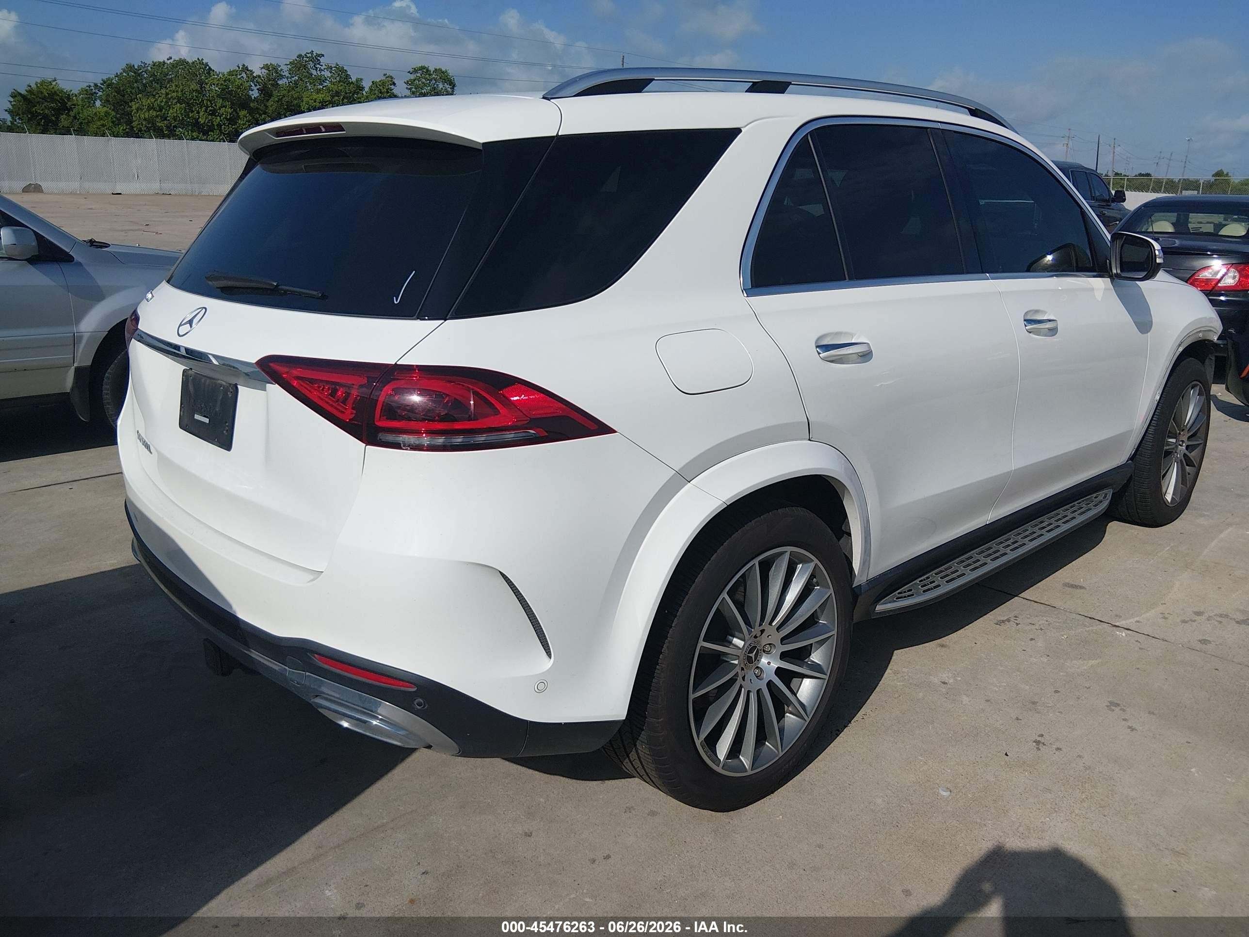 2021 Mercedes-benz Gle VIN 4JGFB4JE2MA457667 IAAI salvage auction — Front End, Original (Texas), sold $21,700 on 2026-08-28 (photo 4)