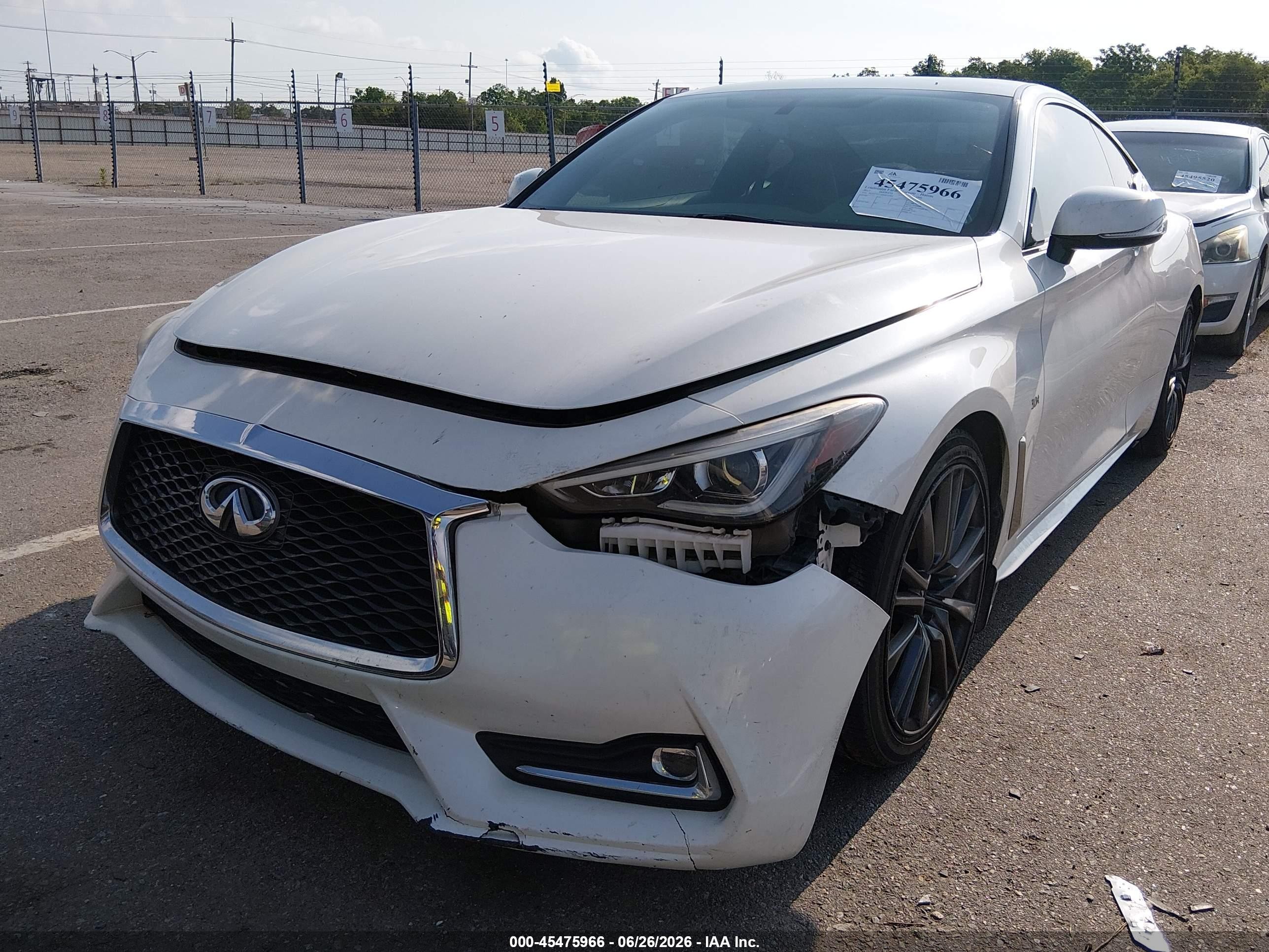 2017 Infiniti Q60 VIN JN1EV7EKXHM364461 IAAI salvage auction — Unknown, Salvage (Louisiana), sold $4,000 on 2026-09-23 (photo 2)