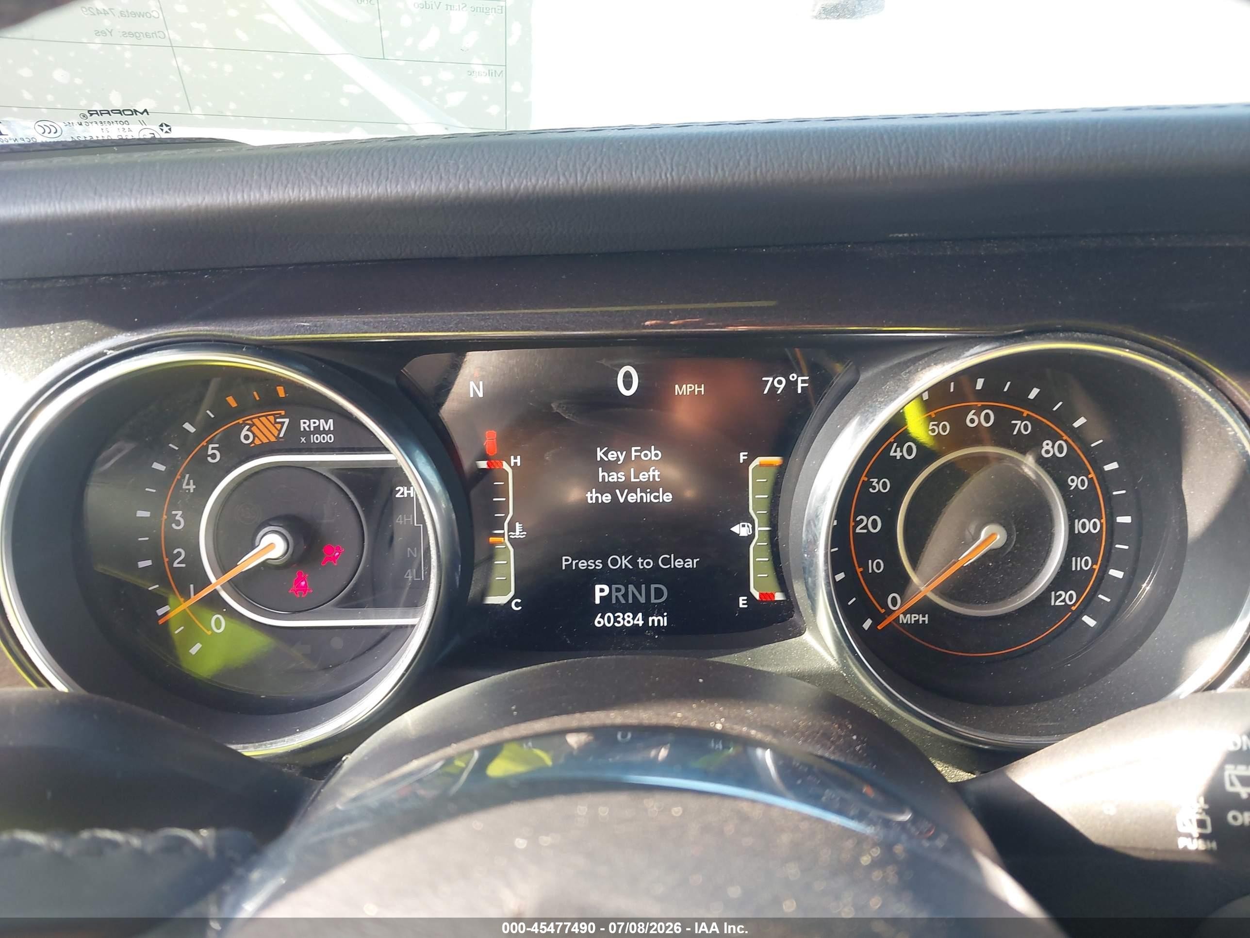 2021 Jeep Wrangler unlimited VIN 1C4HJXENXMW563976 IAAI salvage auction — Front End, Salvage (Oklahoma), sold $8,275 on 2026-09-22 (photo 7)