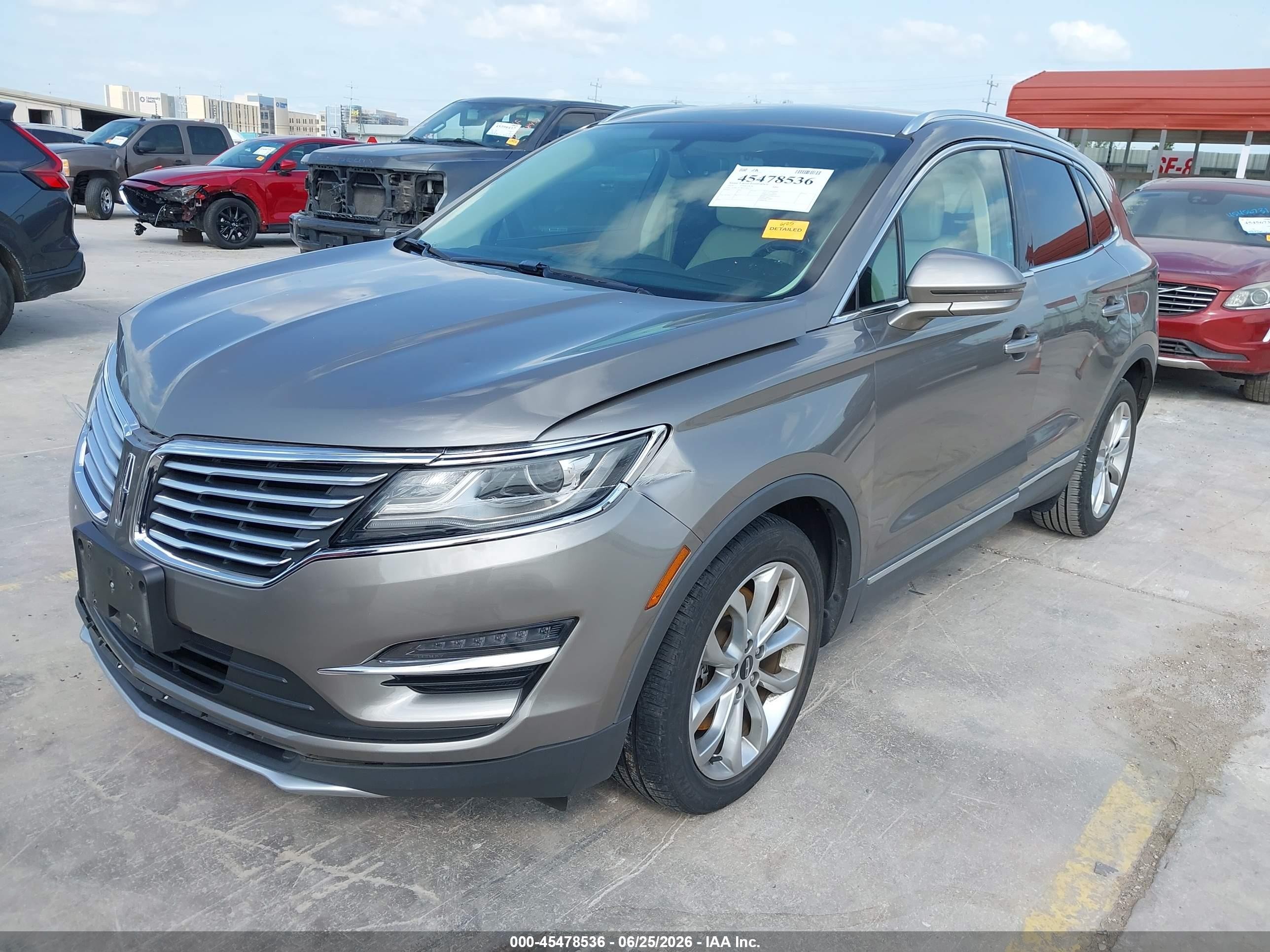 2016 Lincoln MKC VIN 5LMCJ2C98GUJ24531 IAAI salvage auction — Front End, Original (Texas), sold $3,650 on 2026-09-11 (photo 2)