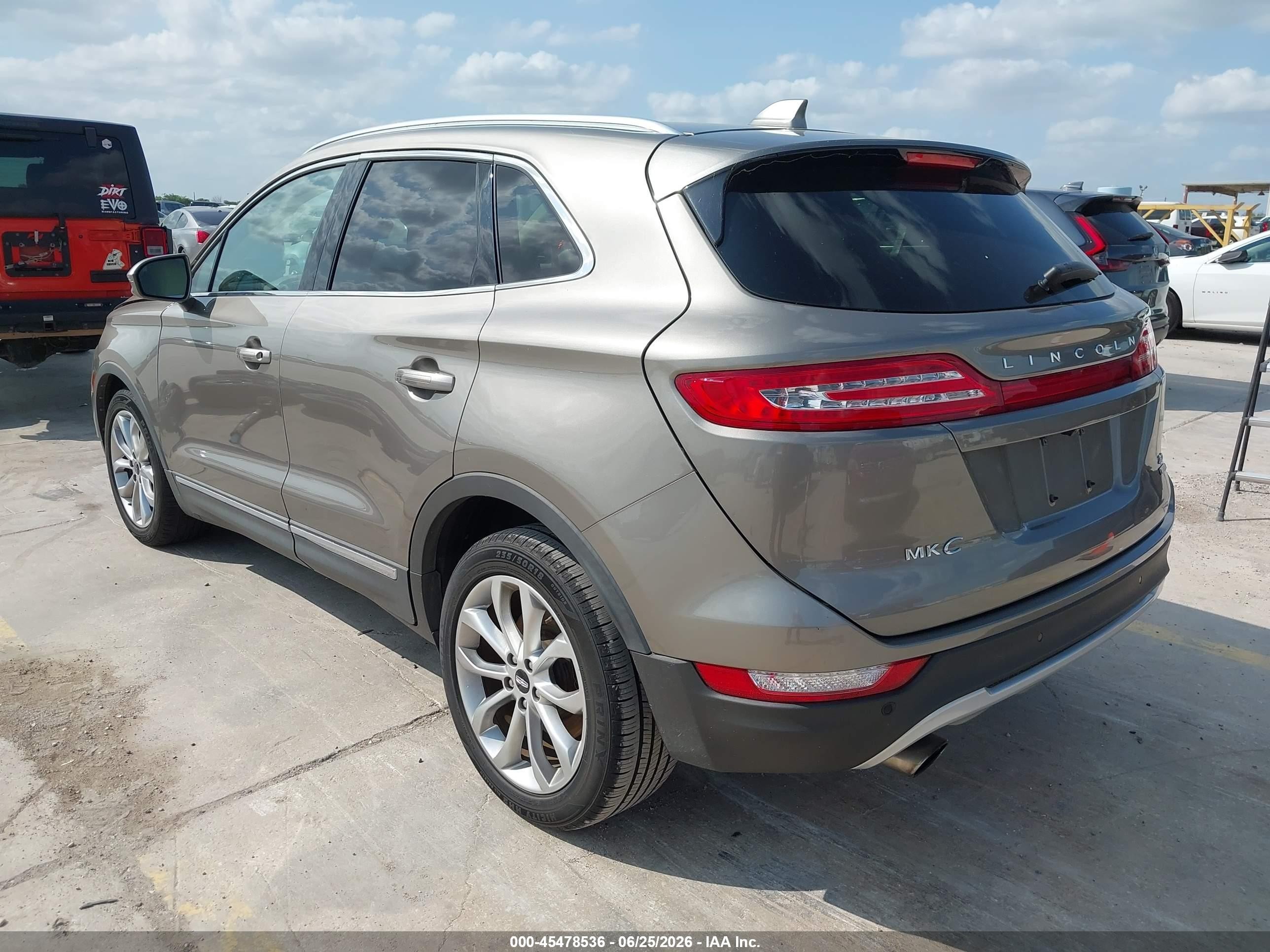2016 Lincoln MKC VIN 5LMCJ2C98GUJ24531 IAAI salvage auction — Front End, Original (Texas), sold $3,650 on 2026-09-11 (photo 3)