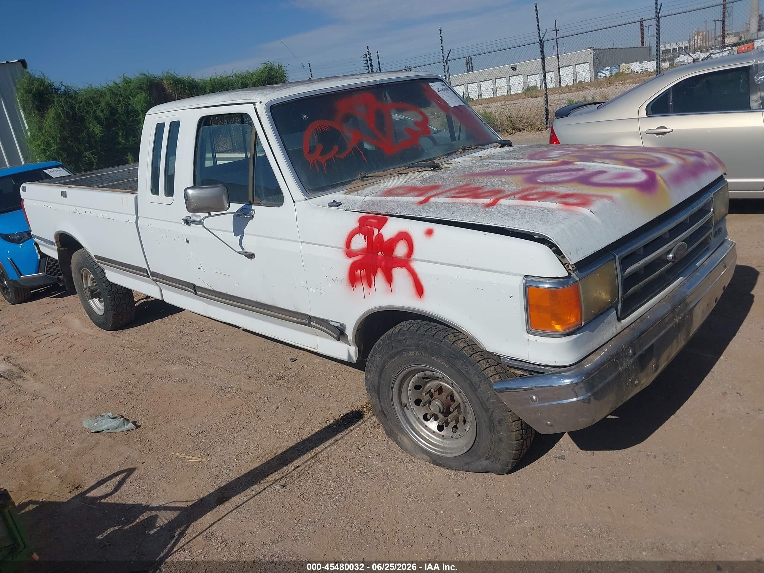 1987 Ford F-250 VIN 1FTHX25L2HKB06379 IAAI salvage auction — Normal Wear, Clear-Dealer Only (Arizona), sold $100 on 2026-07-09 (photo 1)