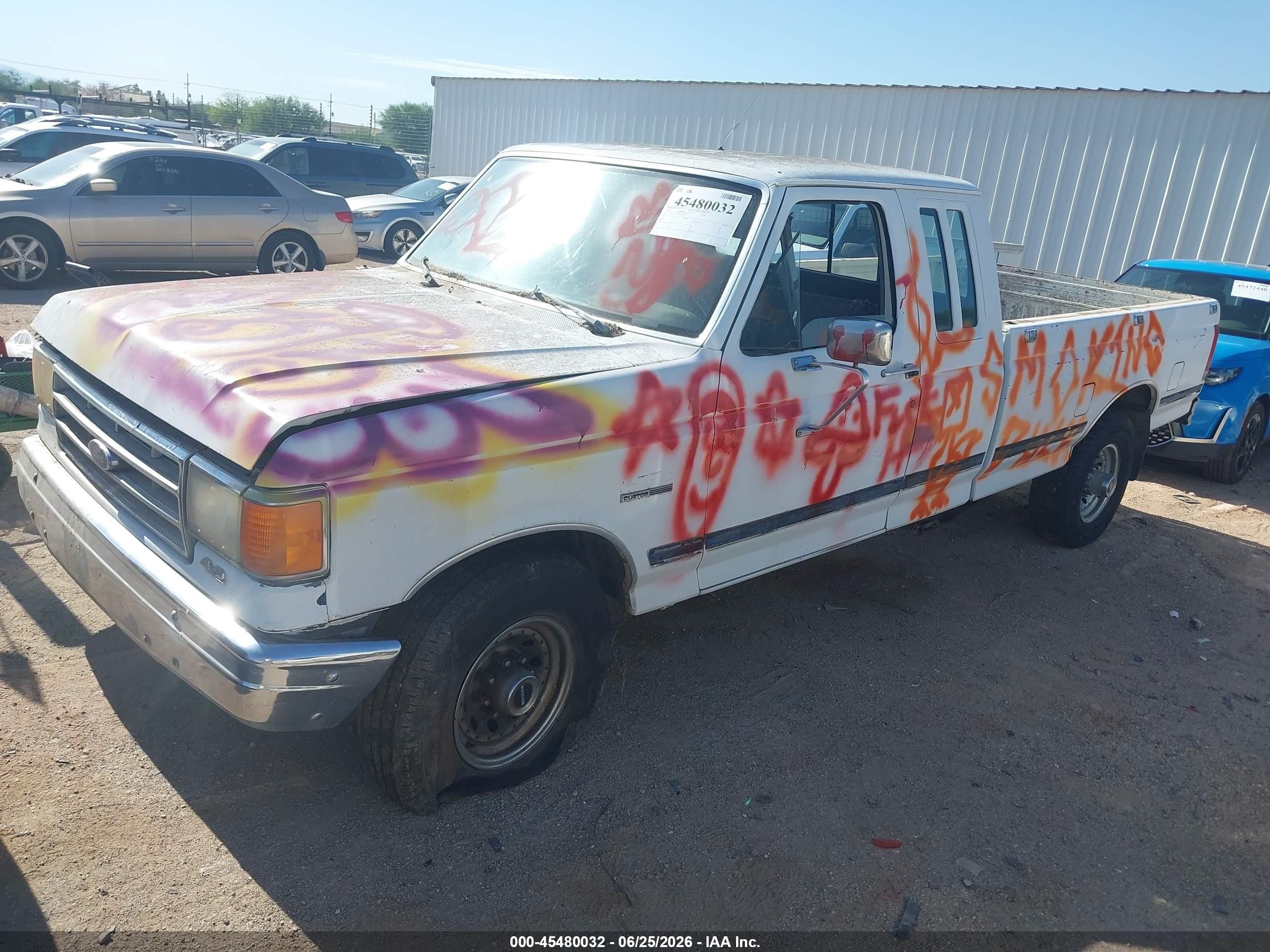 1987 Ford F-250 VIN 1FTHX25L2HKB06379 IAAI salvage auction — Normal Wear, Clear-Dealer Only (Arizona), sold $100 on 2026-07-09 (photo 2)