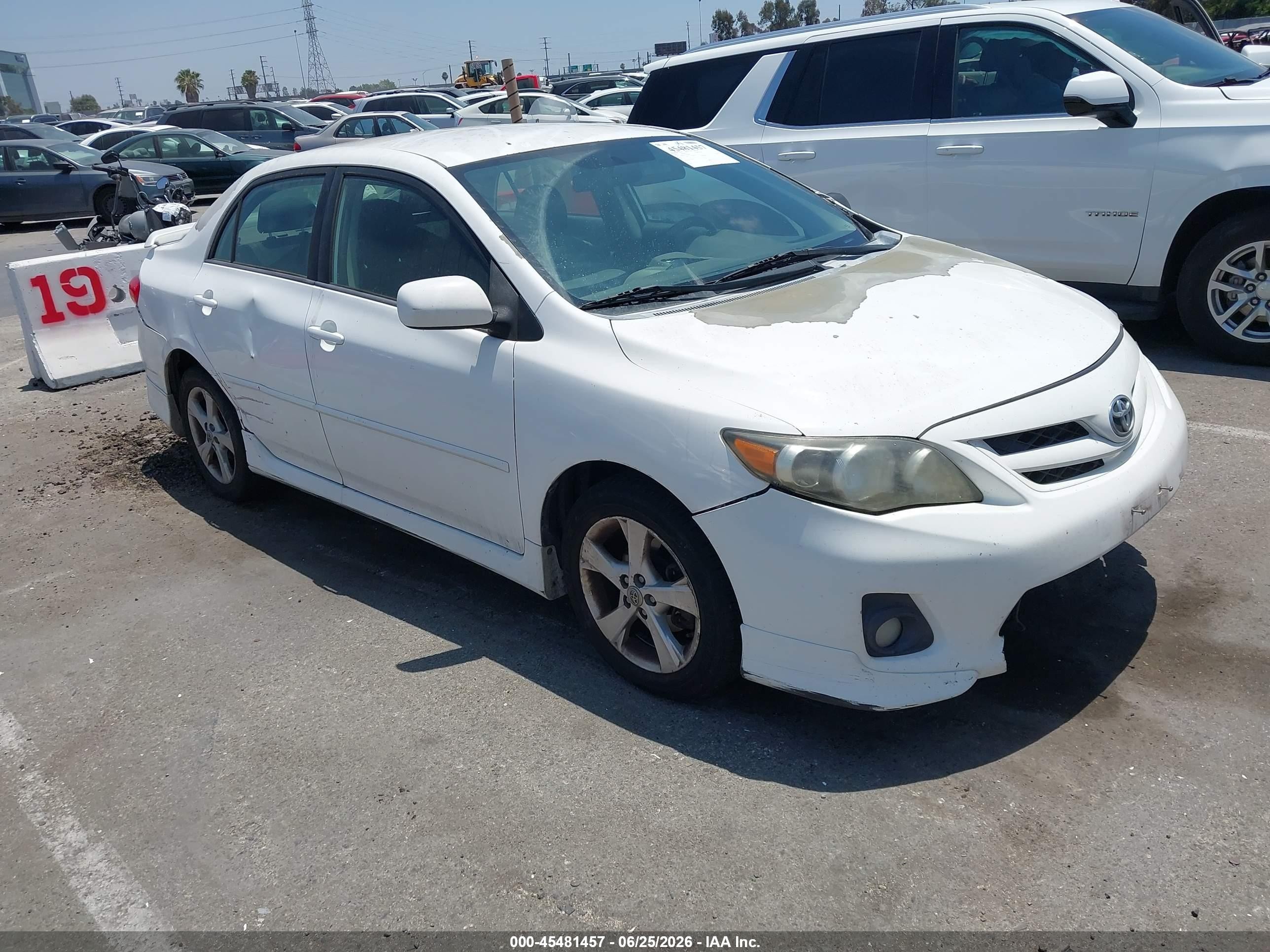 2012 Toyota Corolla VIN 5YFBU4EE3CP026997 IAAI salvage auction — Normal Wear, Salvage (California), sold $1,000 on 2026-07-09 (photo 1)