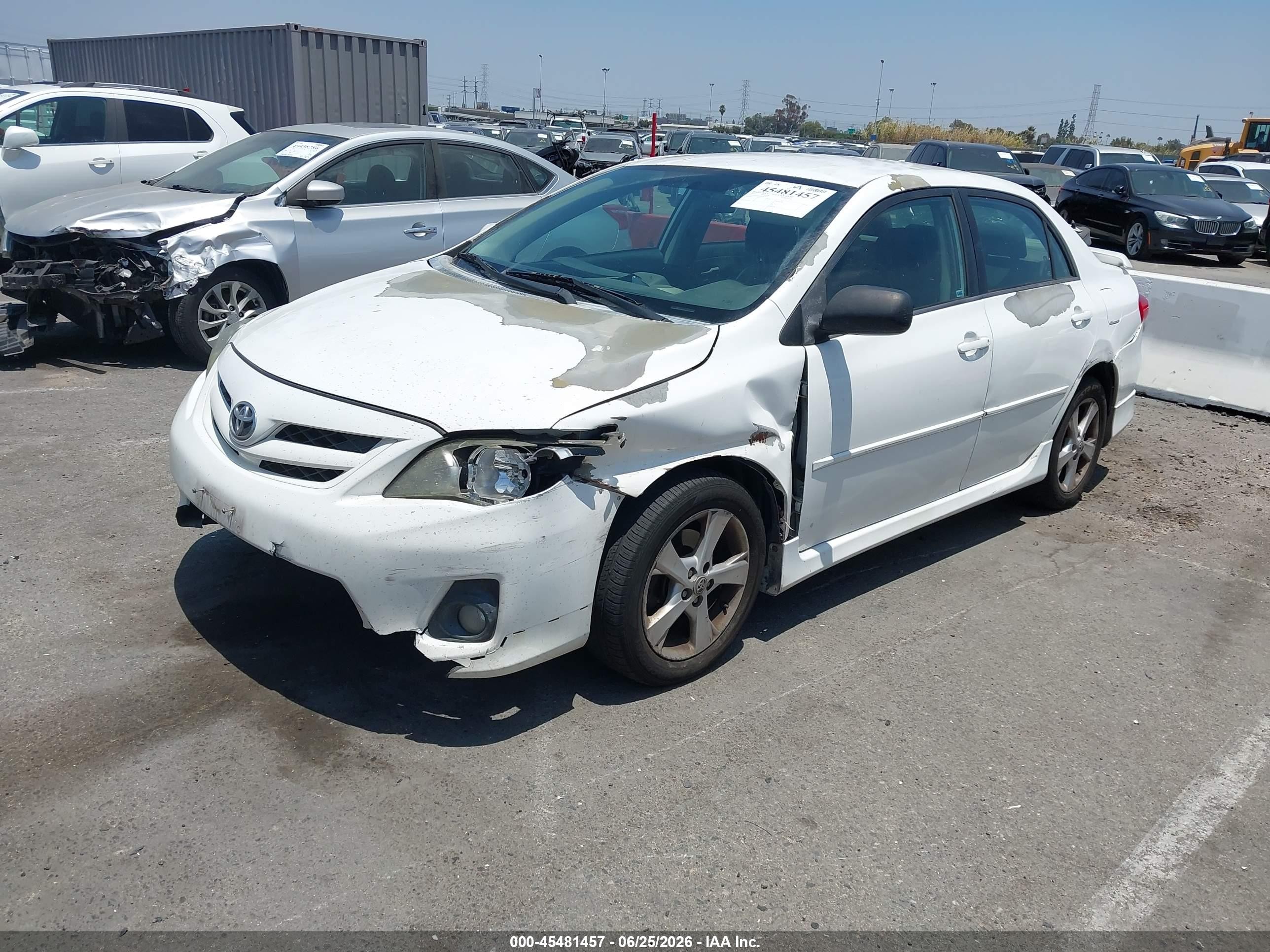 2012 Toyota Corolla VIN 5YFBU4EE3CP026997 IAAI salvage auction — Normal Wear, Salvage (California), sold $1,000 on 2026-07-09 (photo 2)