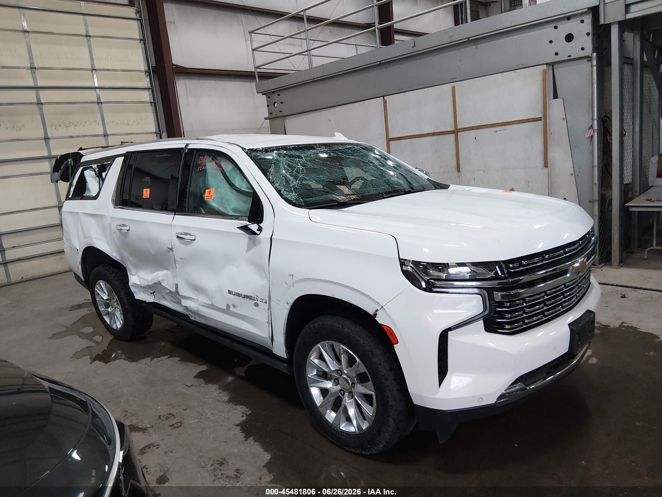 2021 Chevrolet Suburban VIN 1GNSKFKD9MR211891 — IAAI salvage auction photo