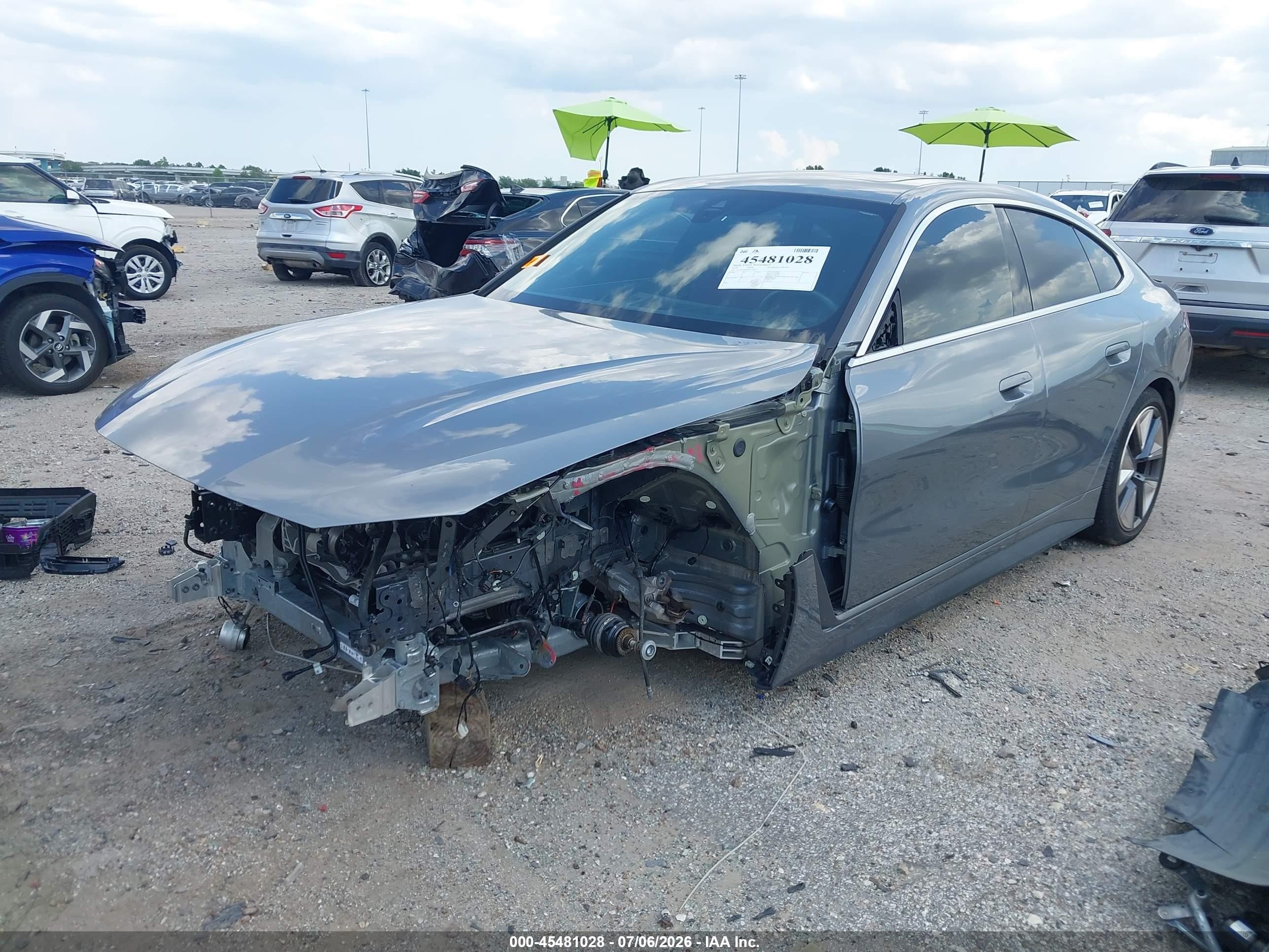 2024 BMW I4 VIN WBY83FB05RFT37055 IAAI salvage auction — Front End, Original (Texas), sold $10,900 on 2026-08-30 (photo 2)