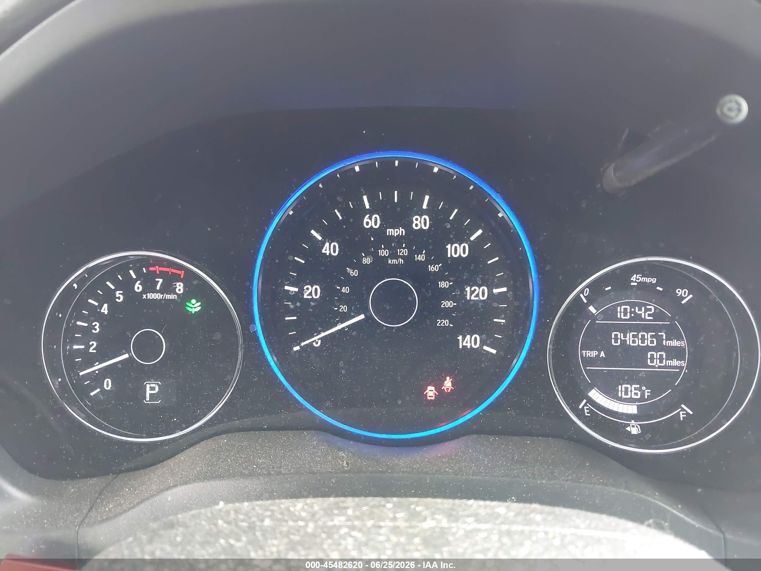 2022 Honda HR-V VIN 3CZRU5H12NM717892 IAAI salvage auction — Front End, Salvage (Arizona), sold $4,850 on 2026-07-12 (photo 7)