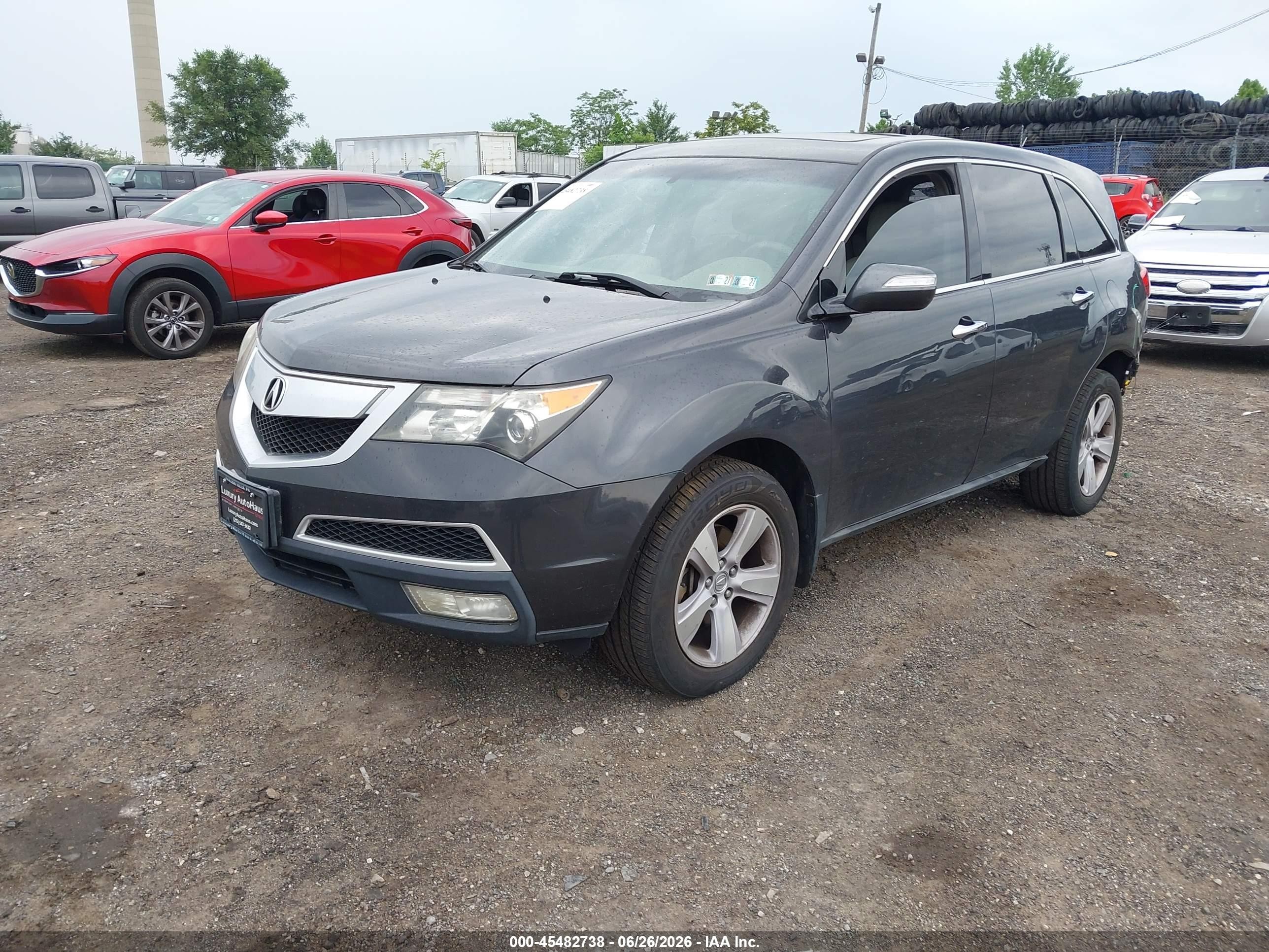 2013 Acura MDX VIN 2HNYD2H34DH524734 IAAI salvage auction — Rear End, Salvage (Pennsylvania), sold $1,050 on 2026-07-07 (photo 2)