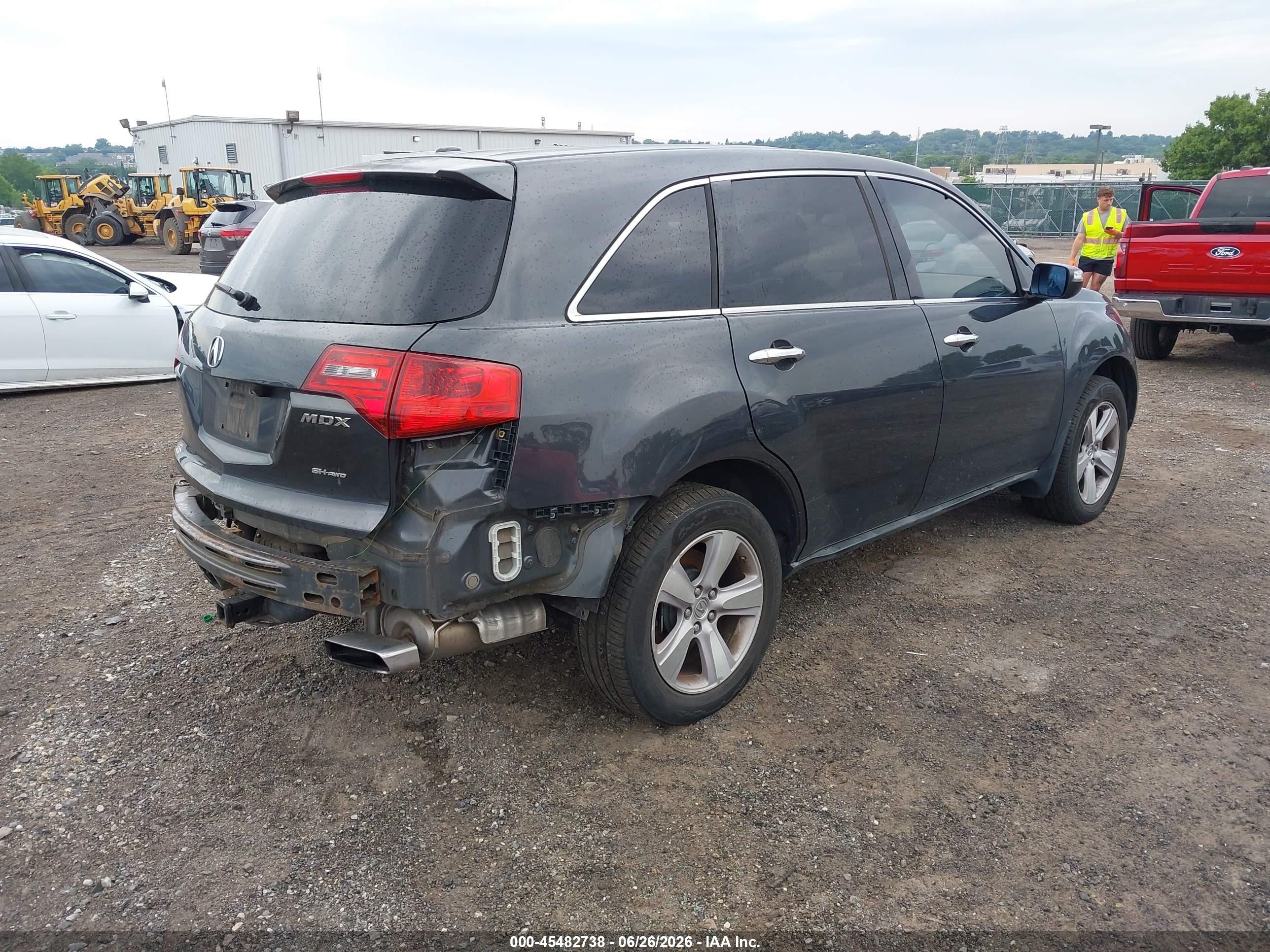 2013 Acura MDX VIN 2HNYD2H34DH524734 IAAI salvage auction — Rear End, Salvage (Pennsylvania), sold $1,050 on 2026-07-07 (photo 4)