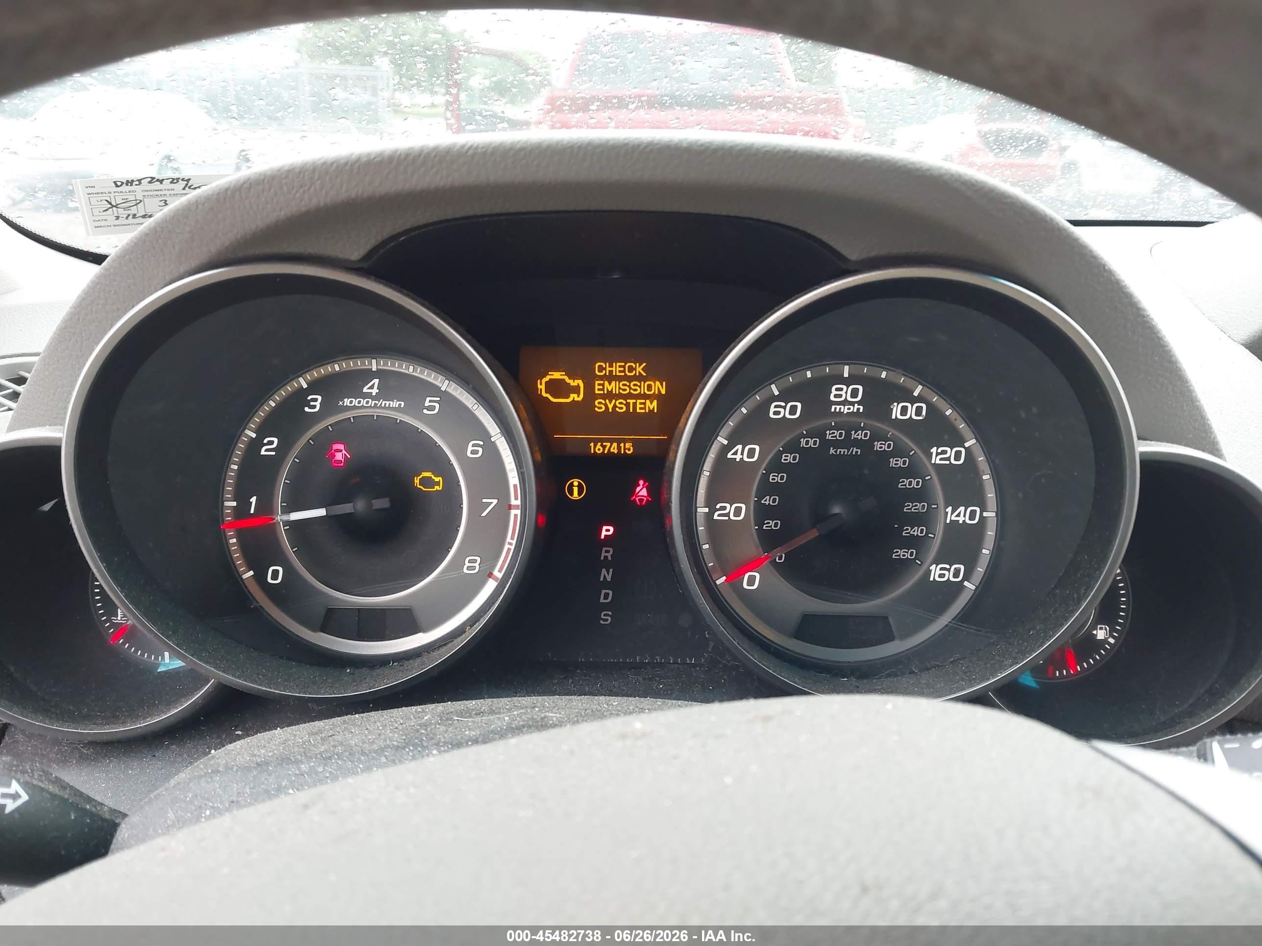 2013 Acura MDX VIN 2HNYD2H34DH524734 IAAI salvage auction — Rear End, Salvage (Pennsylvania), sold $1,050 on 2026-07-07 (photo 7)