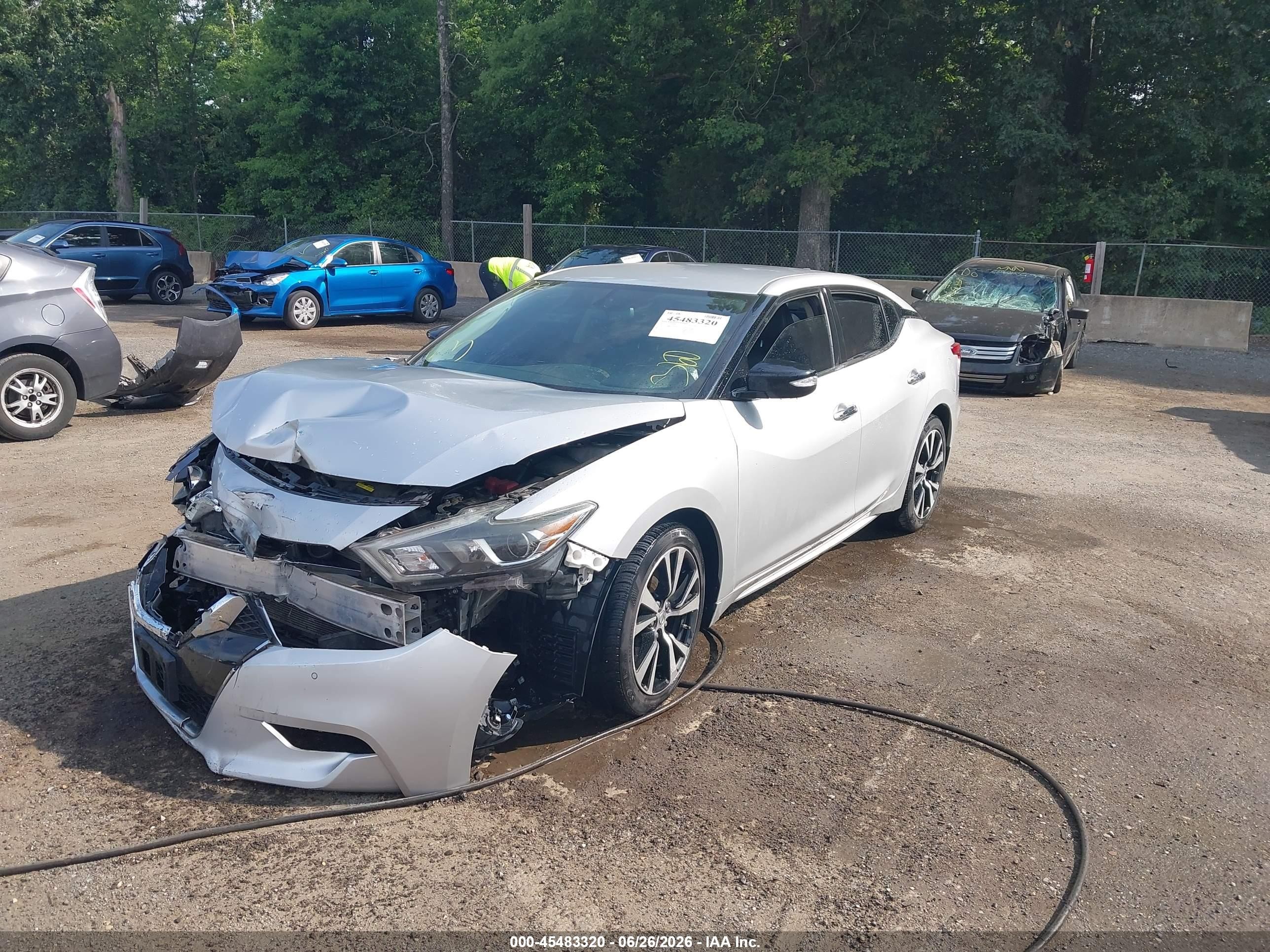 2018 Nissan Maxima VIN 1N4AA6AP7JC393999 IAAI salvage auction — Front End, Salvage - Greater Than 75% (Maryland), sold $1,000 on 2026-09-04 (photo 2)