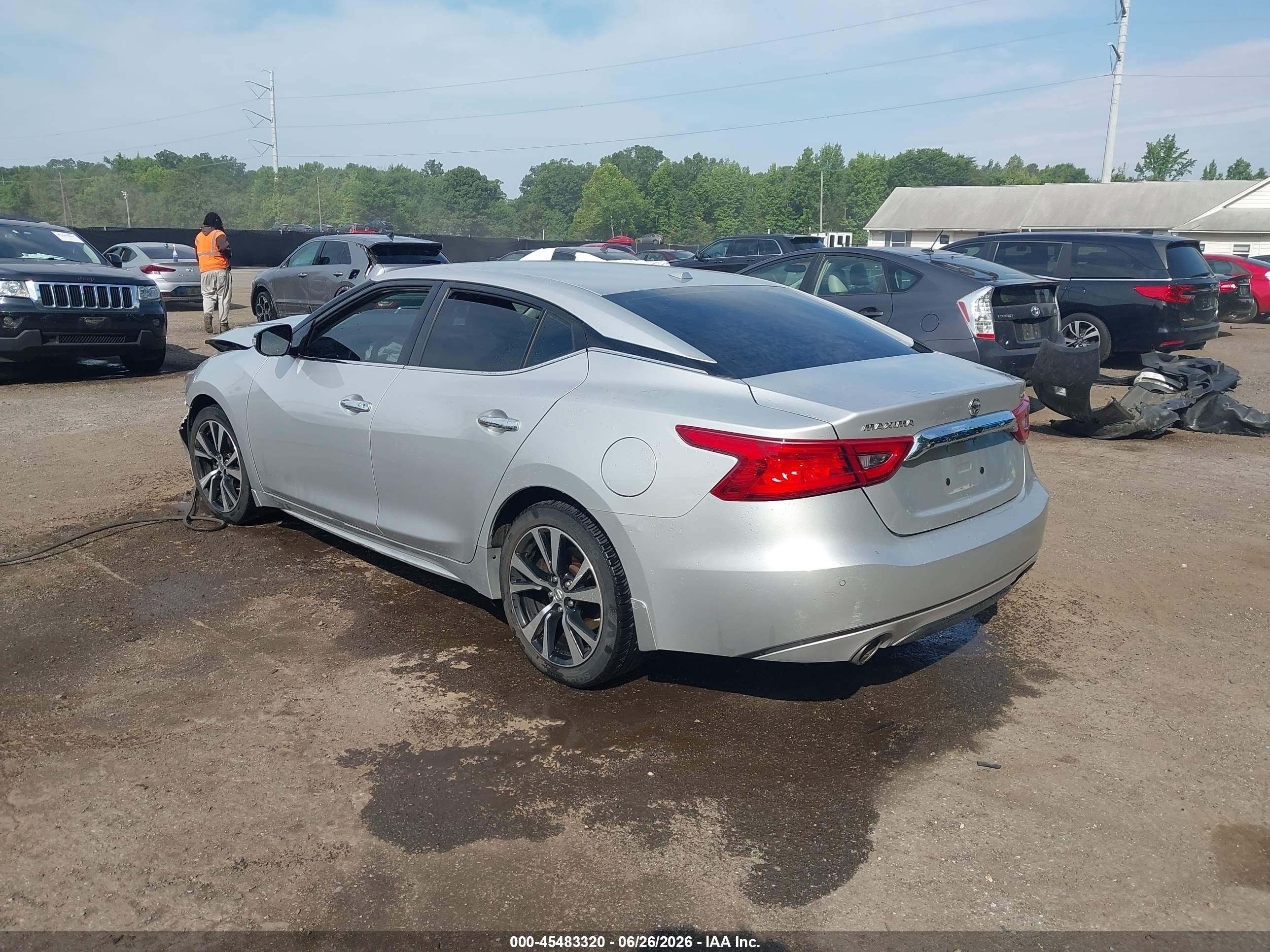 2018 Nissan Maxima VIN 1N4AA6AP7JC393999 IAAI salvage auction — Front End, Salvage - Greater Than 75% (Maryland), sold $1,000 on 2026-09-04 (photo 3)