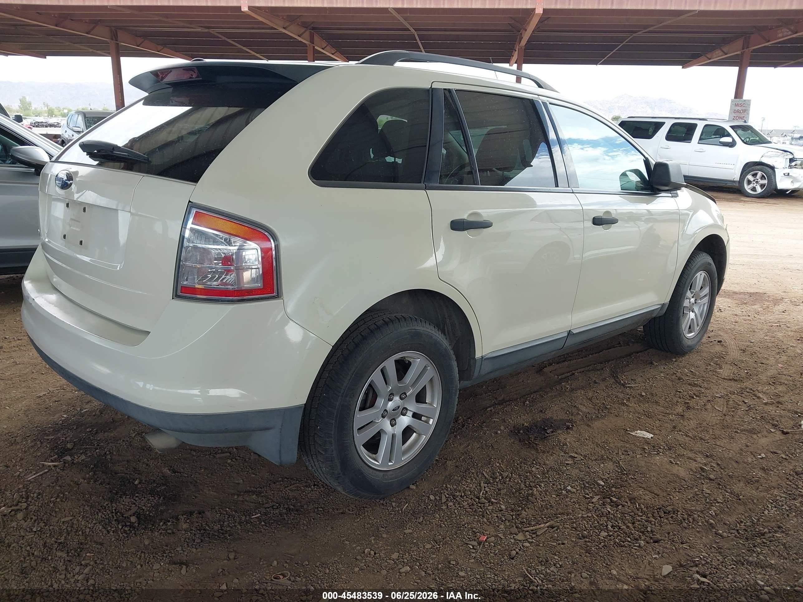 2007 Ford Edge VIN 2FMDK36C97BB56900 IAAI salvage auction — Front End, Salvage (Arizona), sold $700 on 2026-07-11 (photo 4)