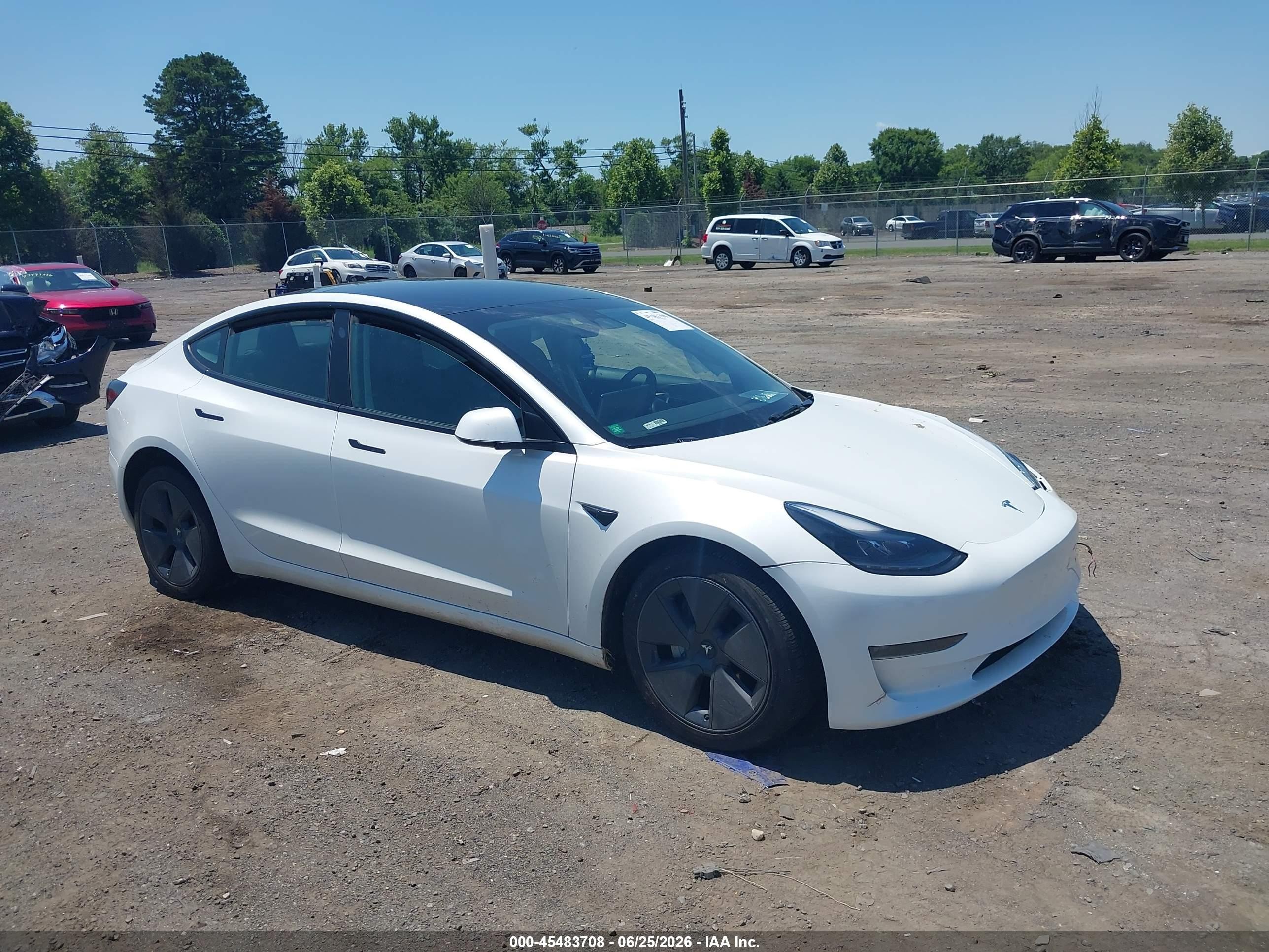 2023 Tesla Model 3 VIN 5YJ3E1EA8PF586514 — IAAI salvage auction photo