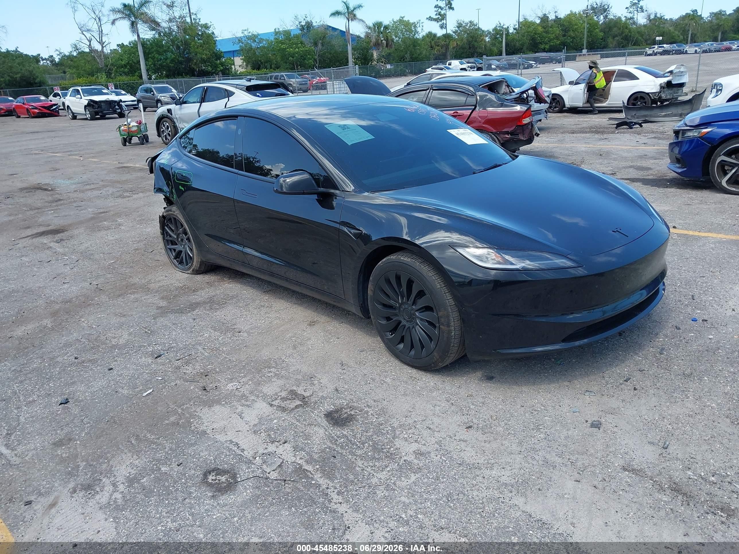 2025 Tesla Model 3 VIN 5YJ3E1EA5SF050175 — IAAI salvage auction photo