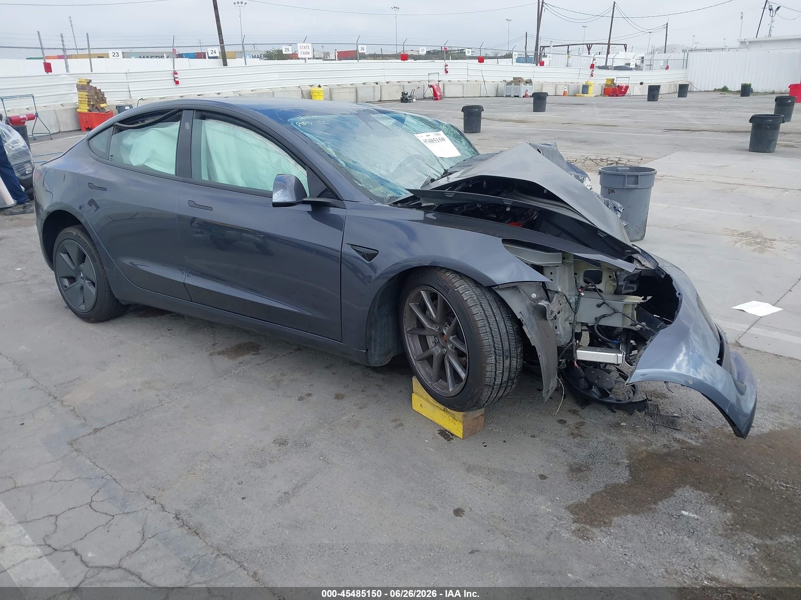 2021 Tesla Model 3 VIN 5YJ3E1EB9MF051020 IAAI salvage auction — All Over, Non-Repairable (California), sold $2,000 on 2026-10-02 (photo 1)
