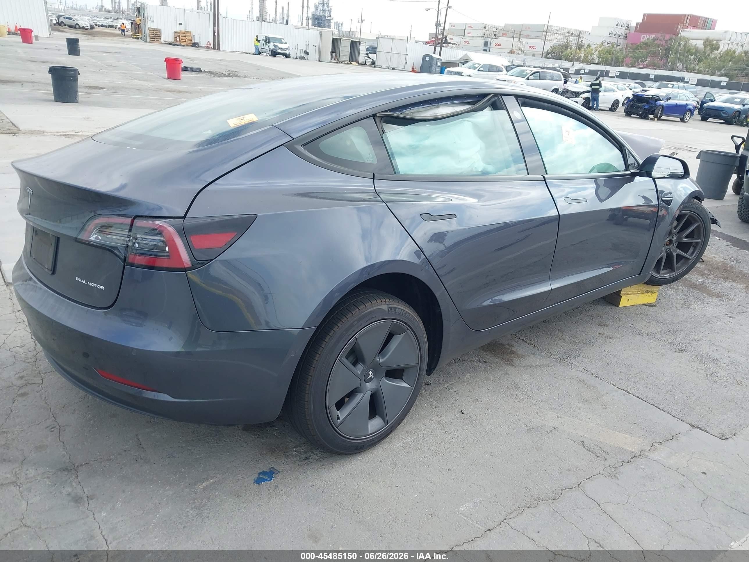 2021 Tesla Model 3 VIN 5YJ3E1EB9MF051020 IAAI salvage auction — All Over, Non-Repairable (California), sold $2,000 on 2026-10-02 (photo 4)