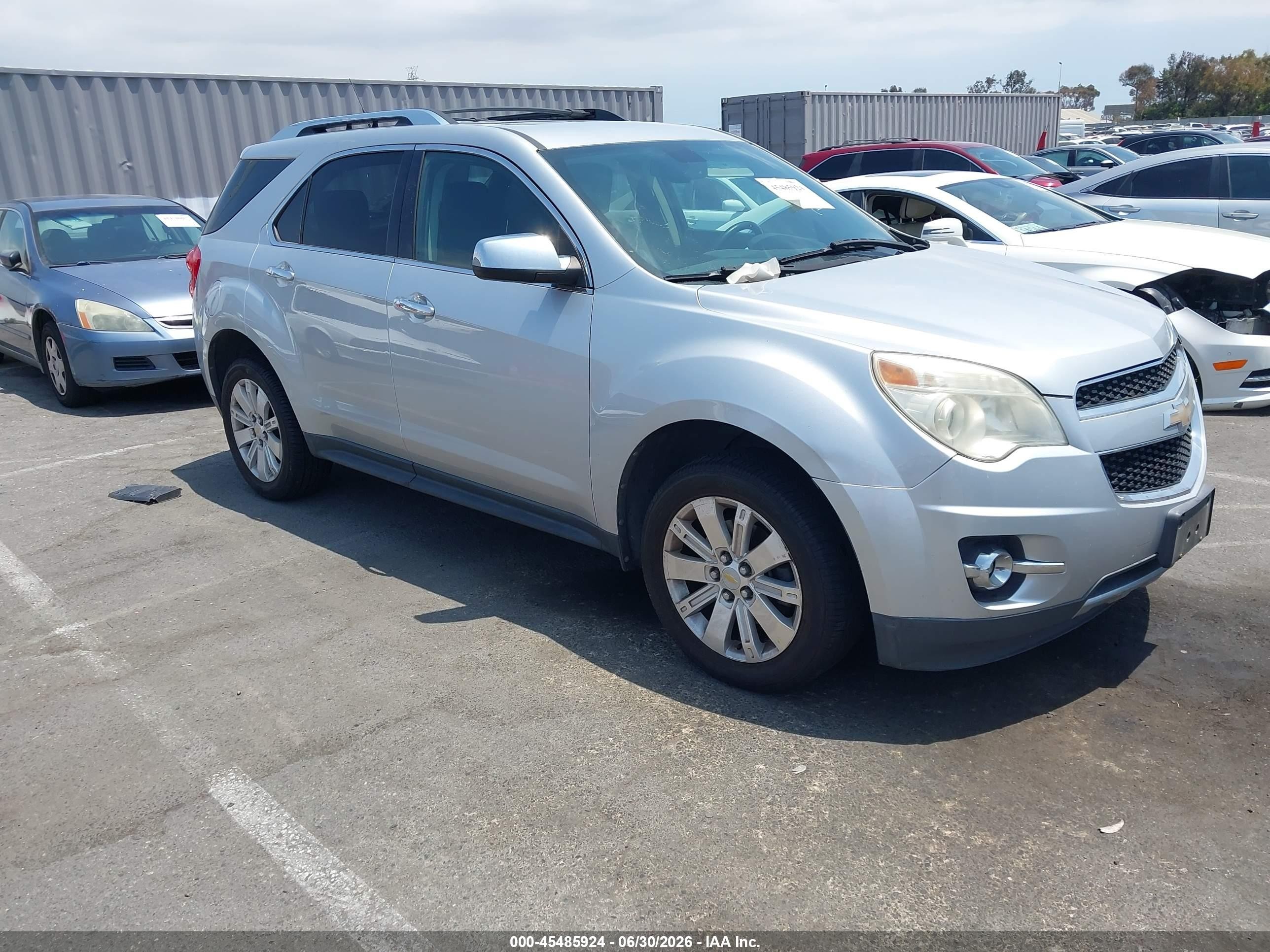 2011 Chevrolet Equinox VIN 2GNALFEC7B1296568 IAAI salvage auction — Normal Wear, Clear - Dealer Only (California), sold $675 on 2026-07-09 (photo 1)