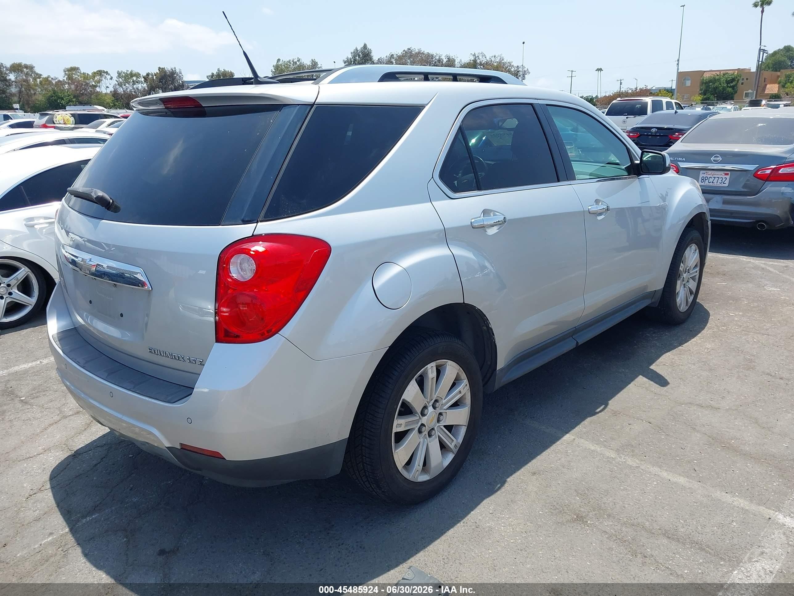 2011 Chevrolet Equinox VIN 2GNALFEC7B1296568 IAAI salvage auction — Normal Wear, Clear - Dealer Only (California), sold $675 on 2026-07-09 (photo 4)